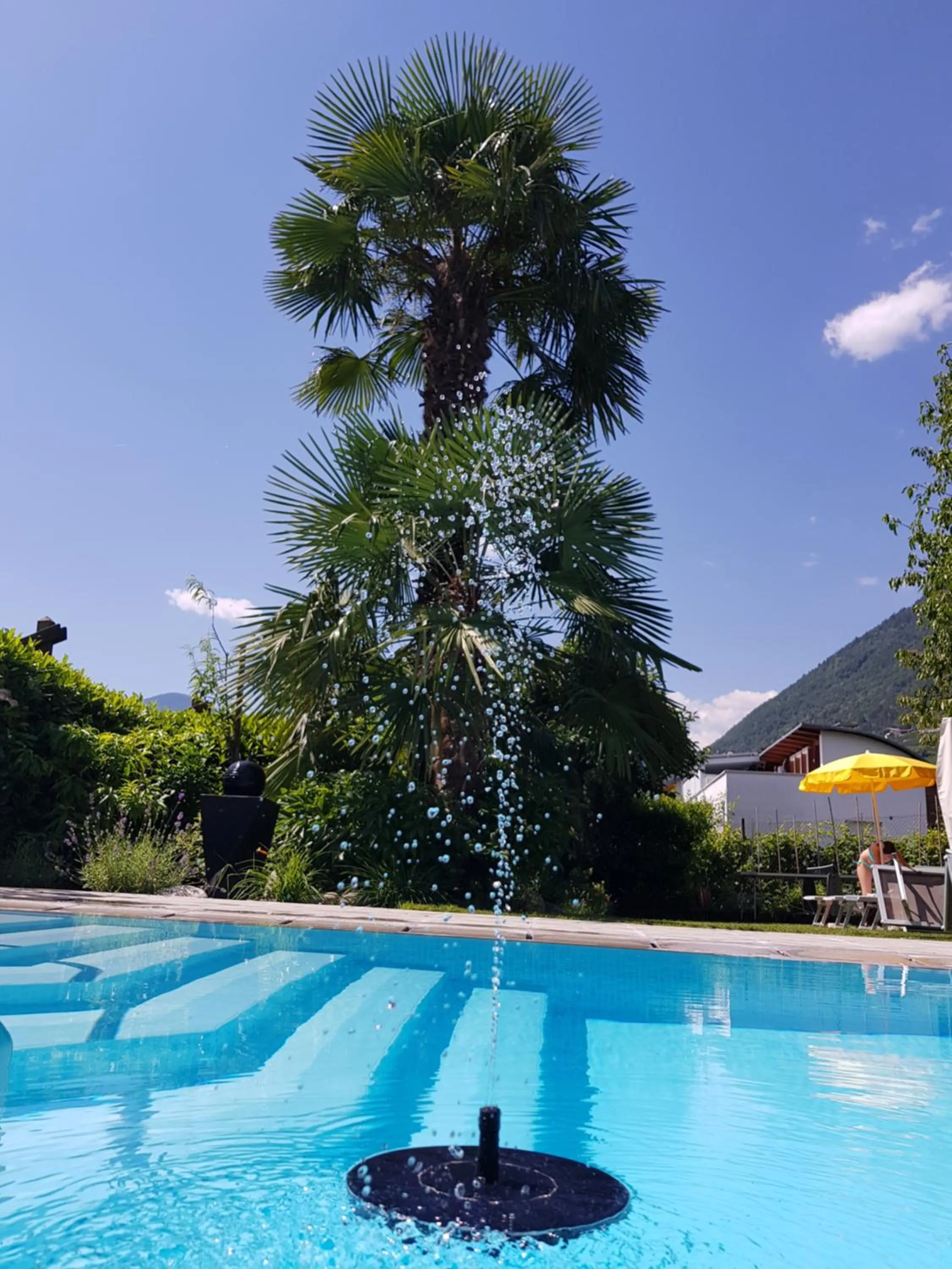 Pool view in Hotel FleurAlp