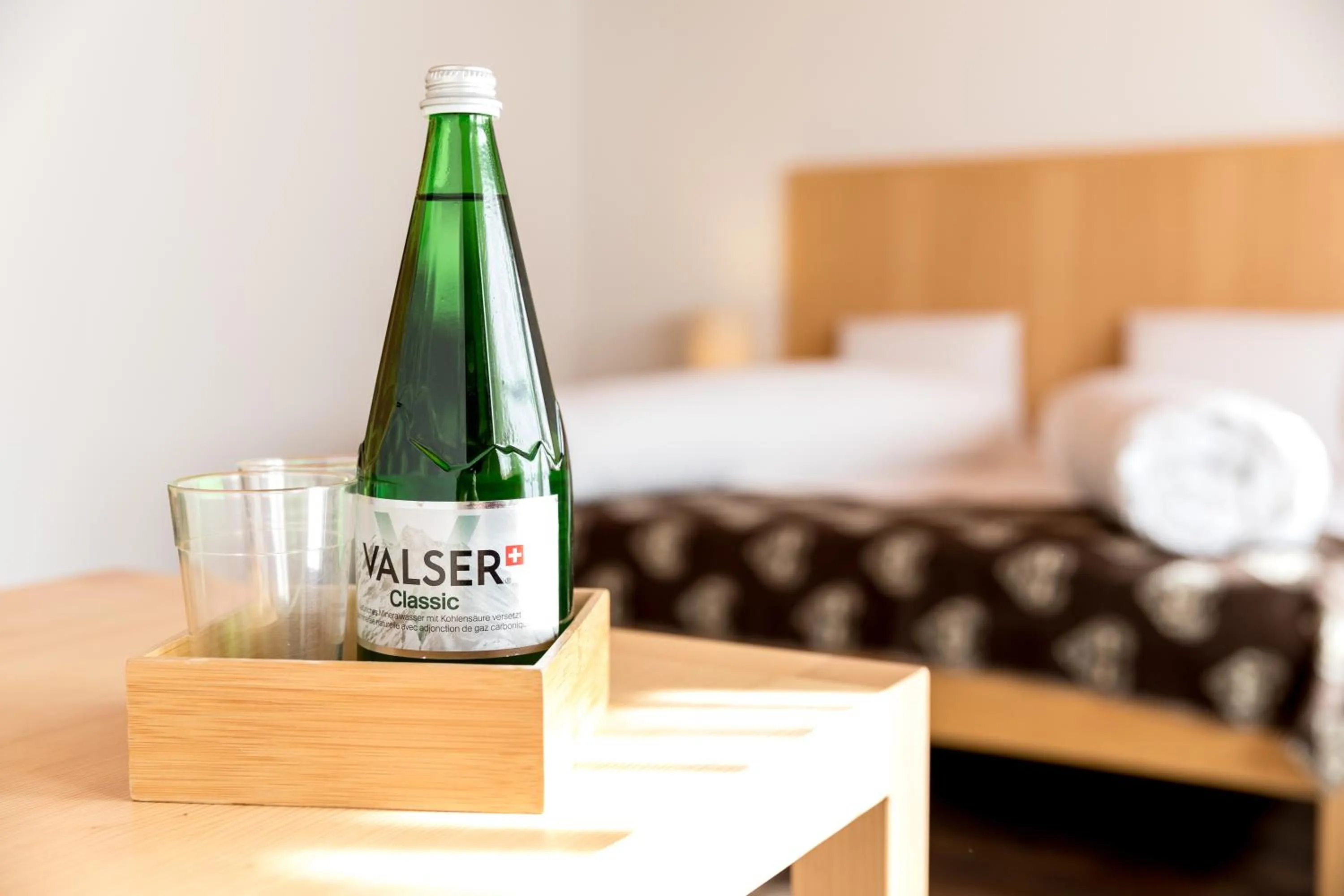 Decorative detail, Bed in Hotel Alpina