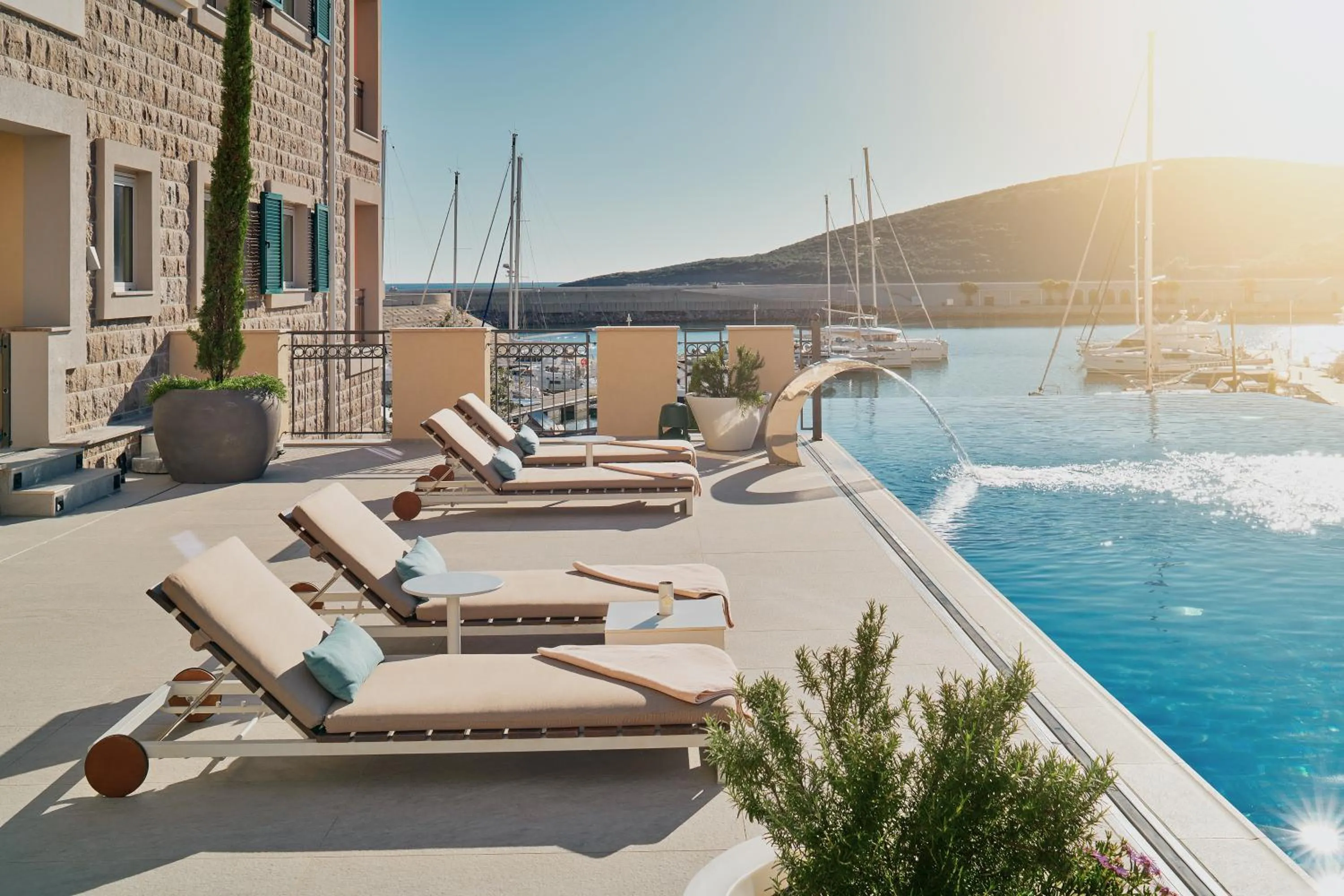 Pool view in The Chedi Luštica Bay