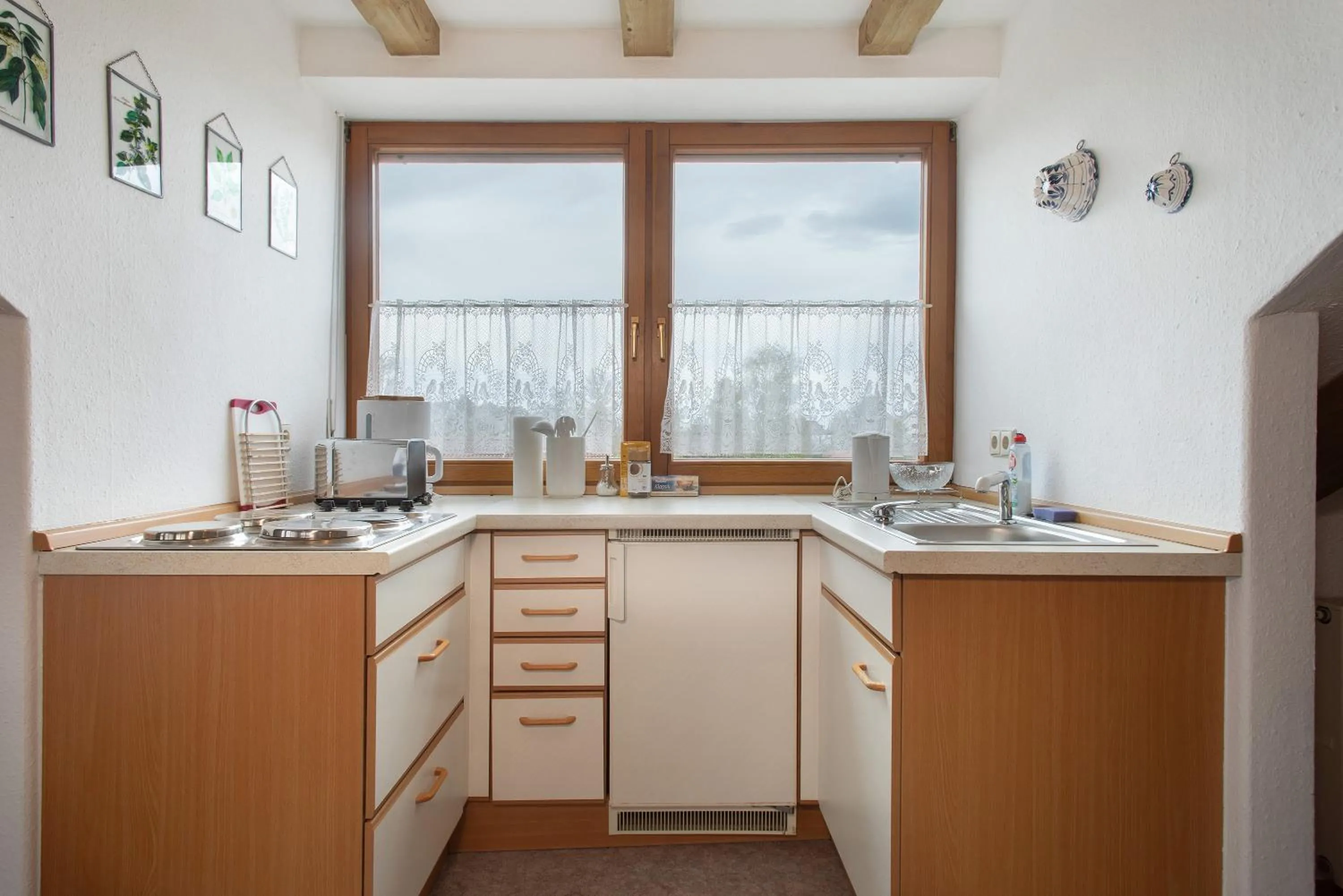 Kitchen or kitchenette in Hotel Garni Vitamari