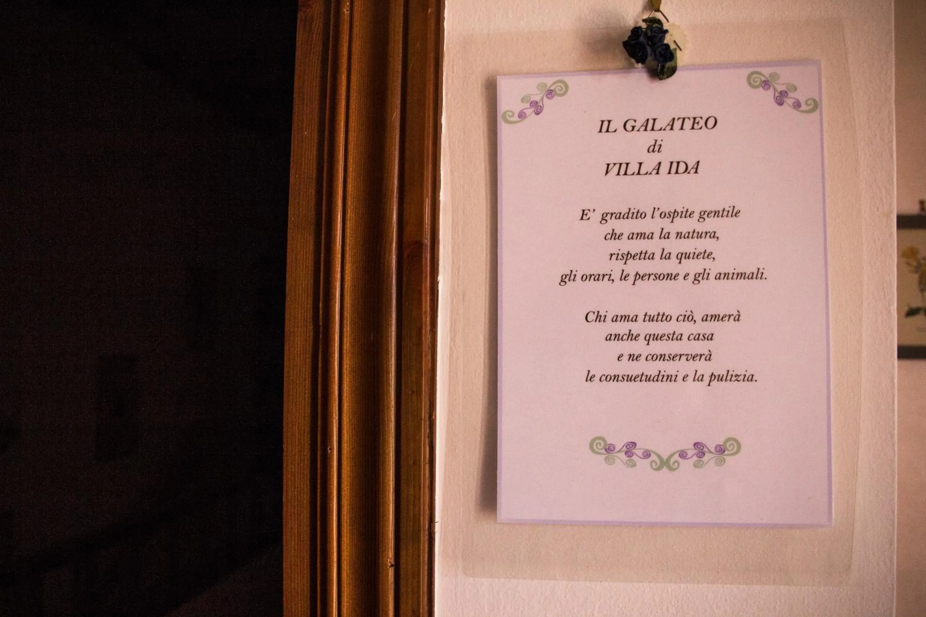 Decorative detail in Villa Ida Bed & Breakfast