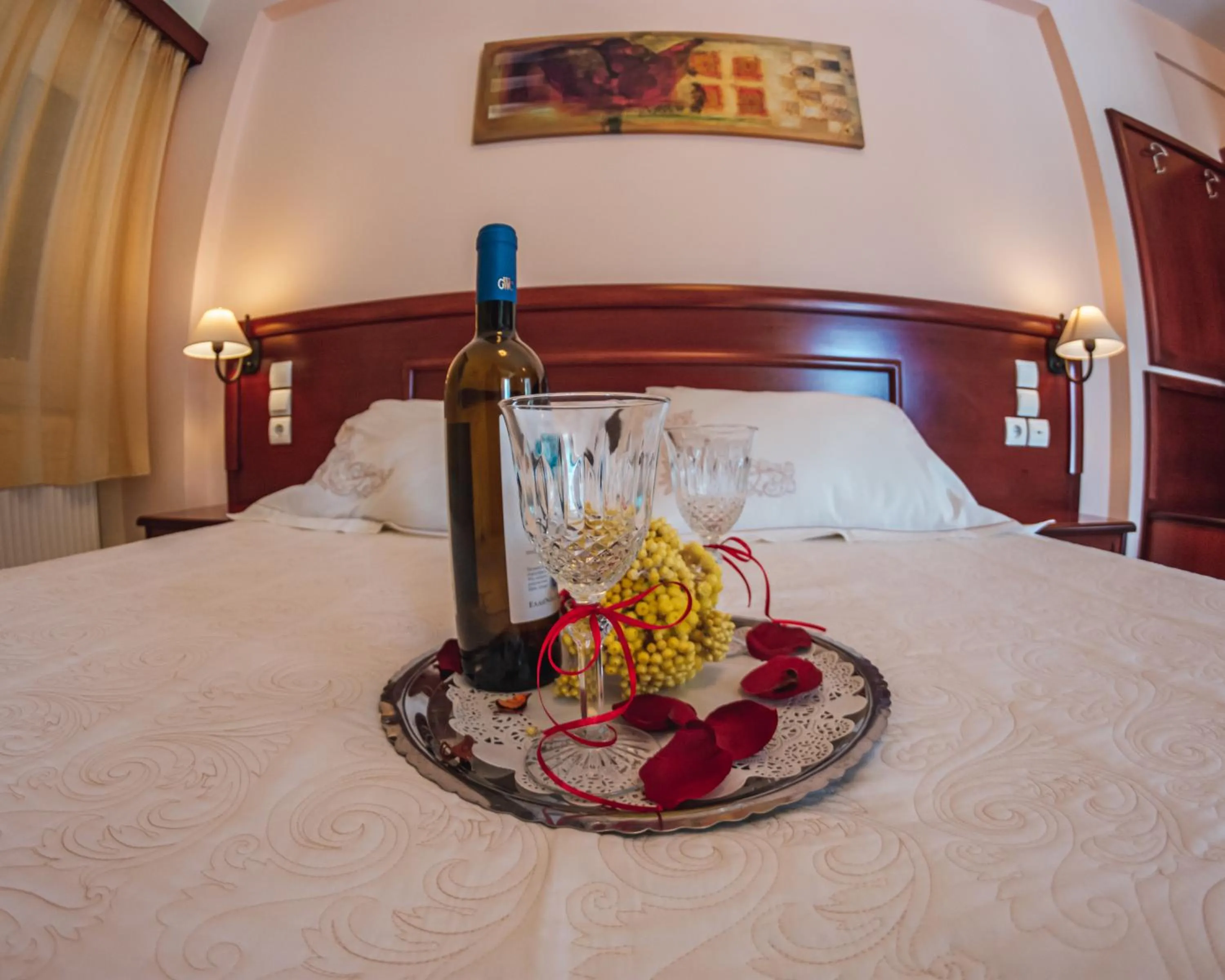 Bed in Venardos Hotel