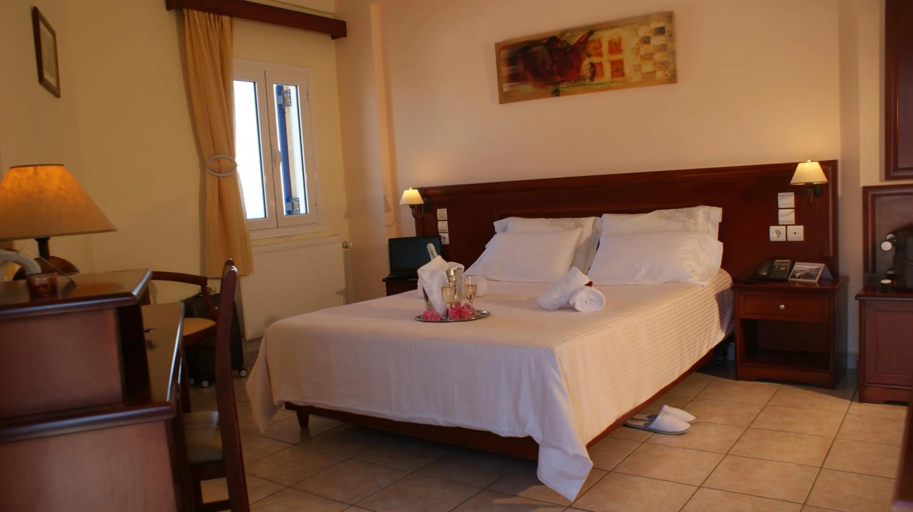 Bed in Venardos Hotel