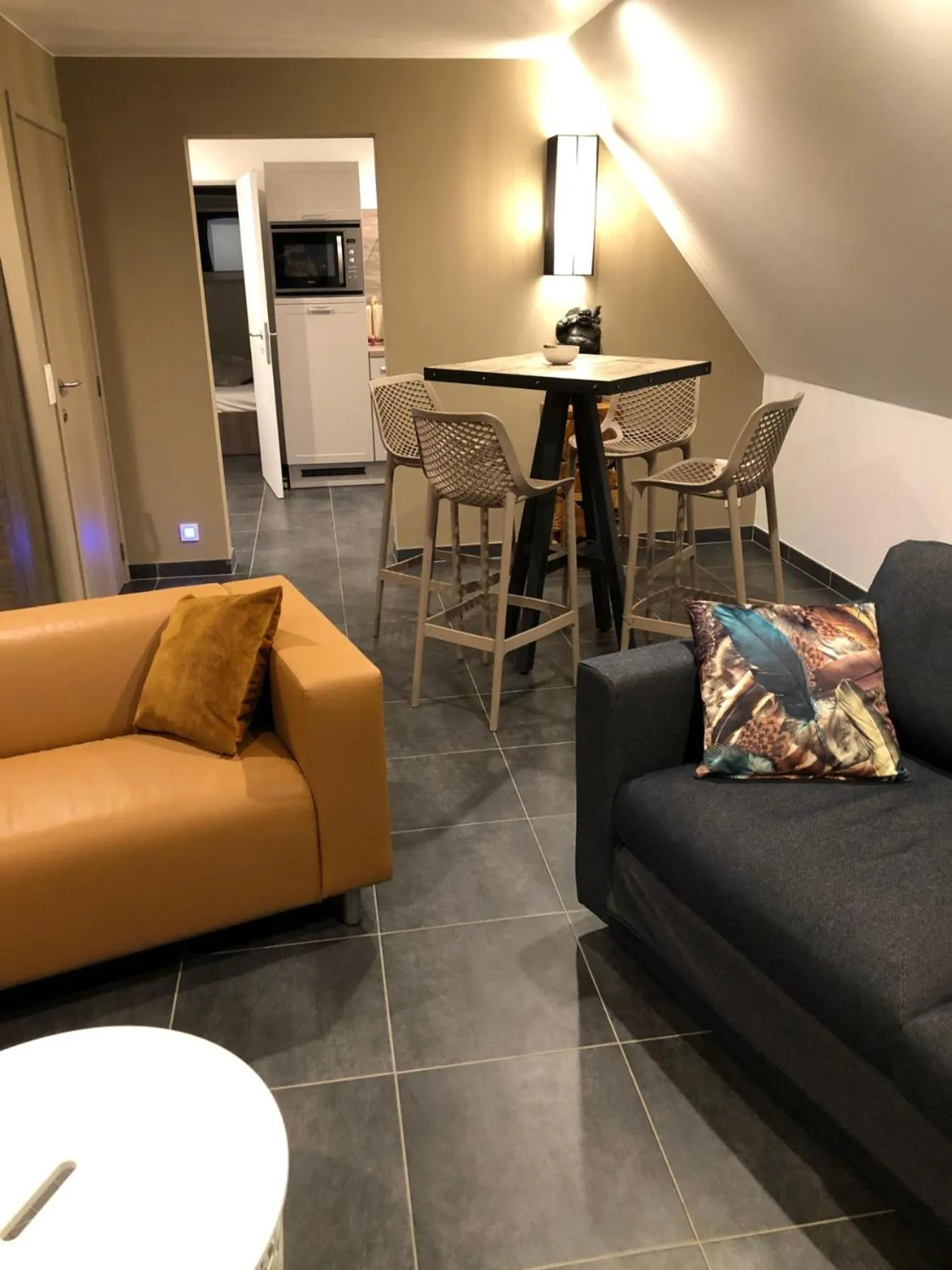 Seating area in B&B wellness Sea Nat voor Naturisten