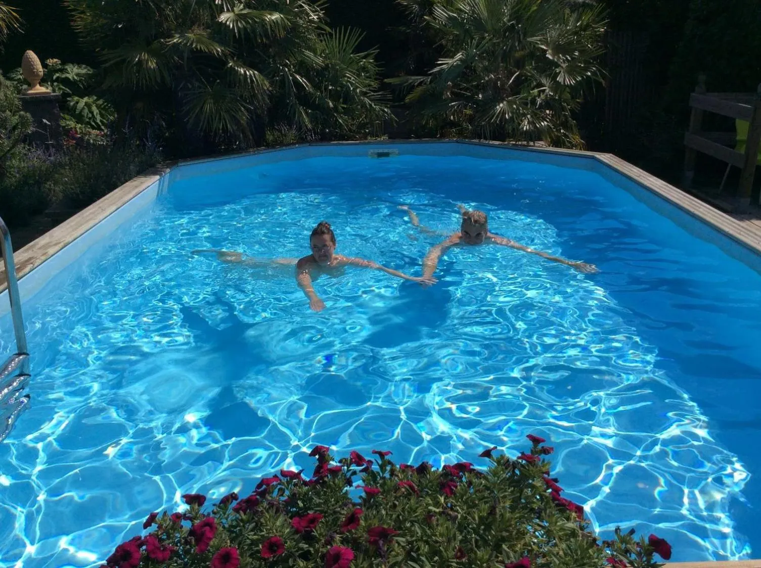 Swimming pool in B&B wellness Sea Nat voor Naturisten