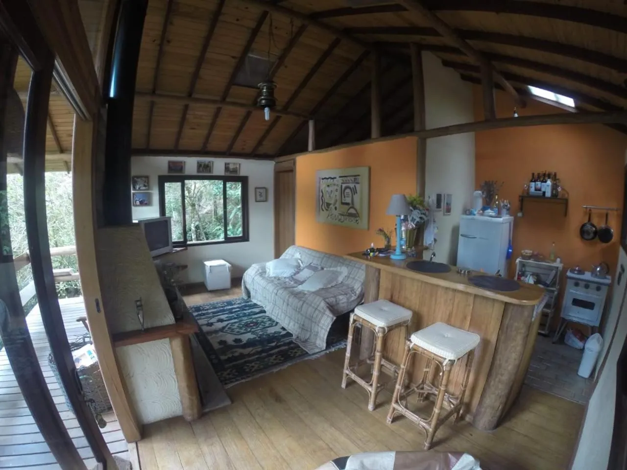 Living room in Chales Bamboo Jungle