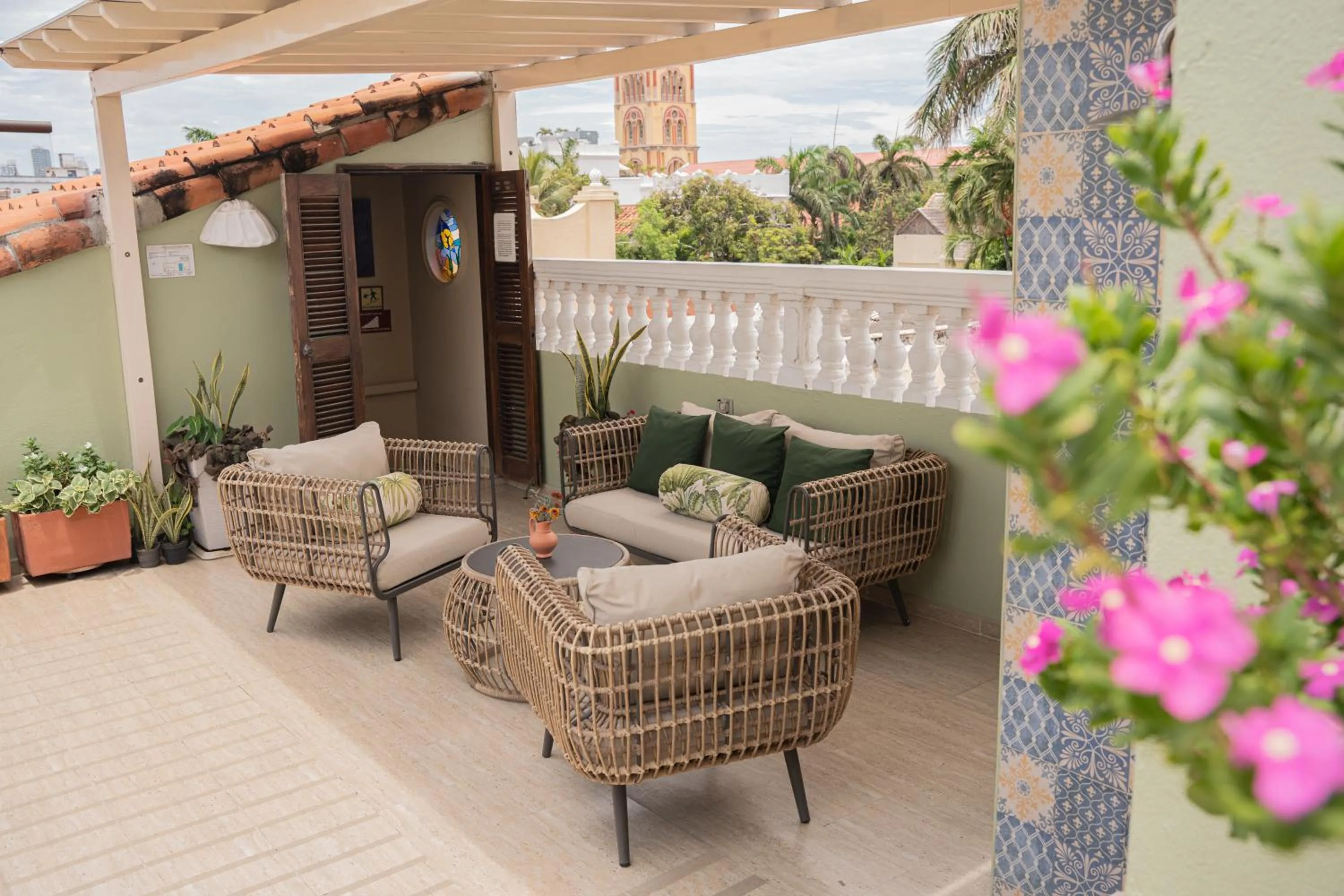 Property building in Hotel Casa La Fe