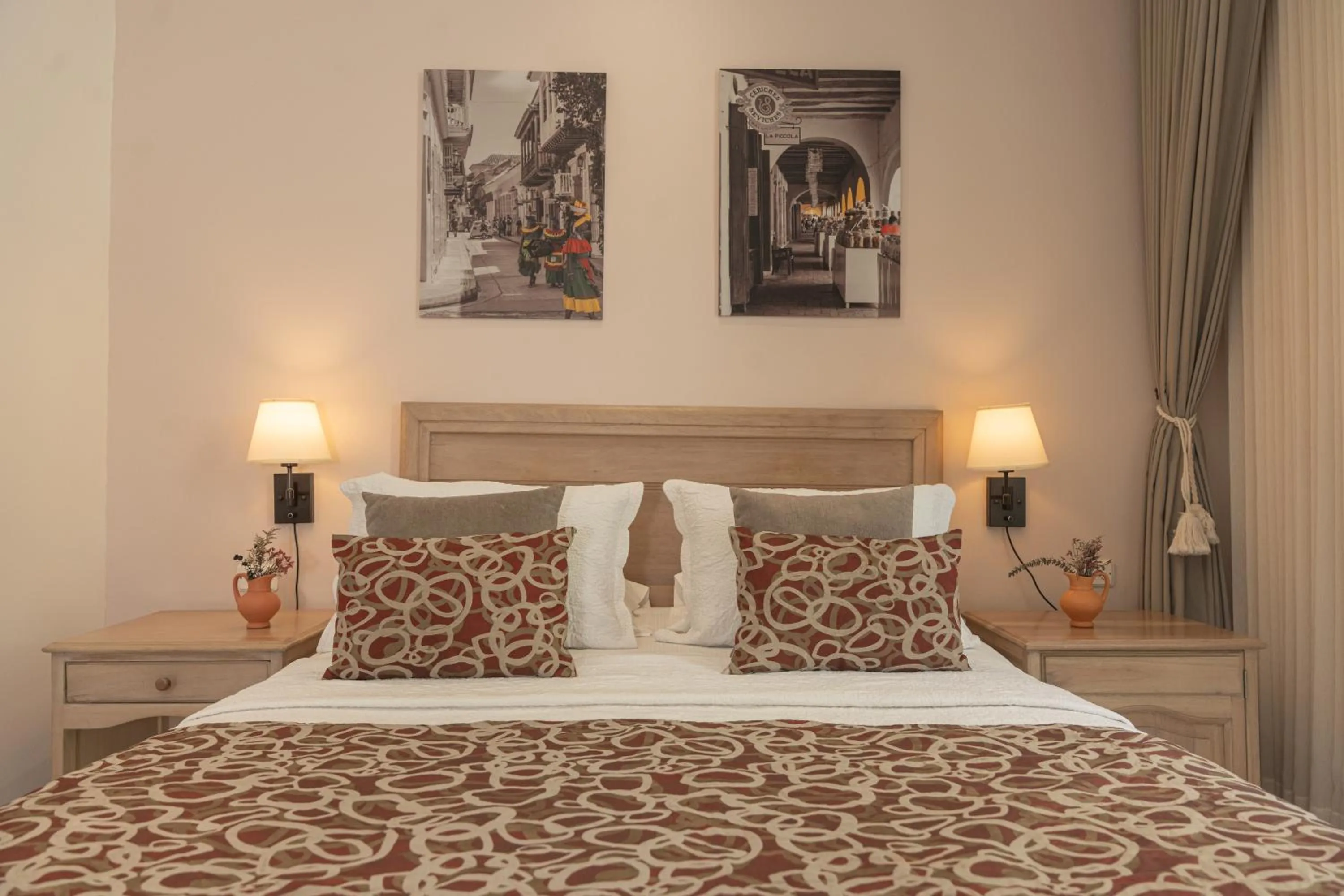 Decorative detail, Bed in Hotel Casa La Fe