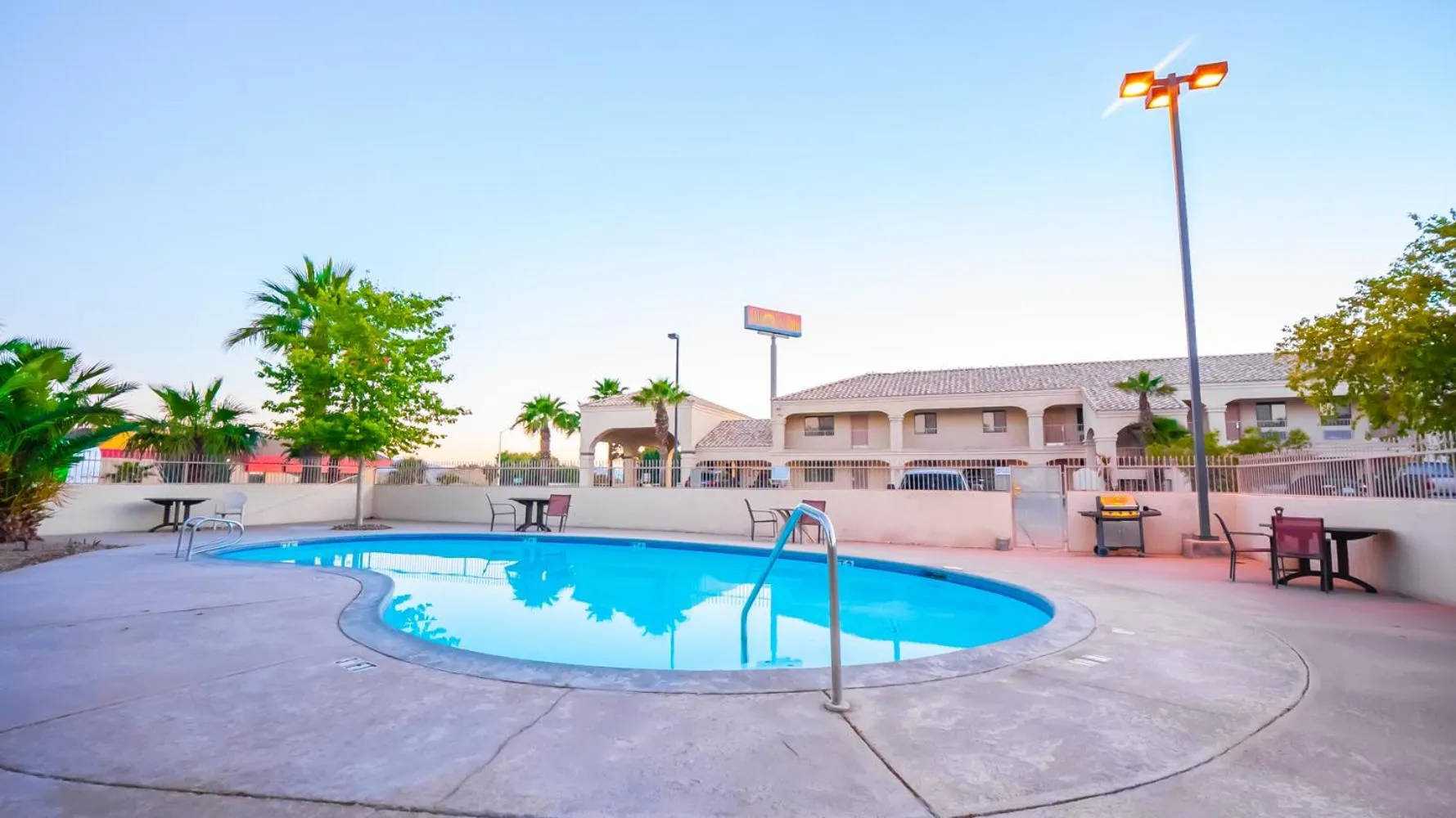 Pool view in Rio Del Sol Inn Needles