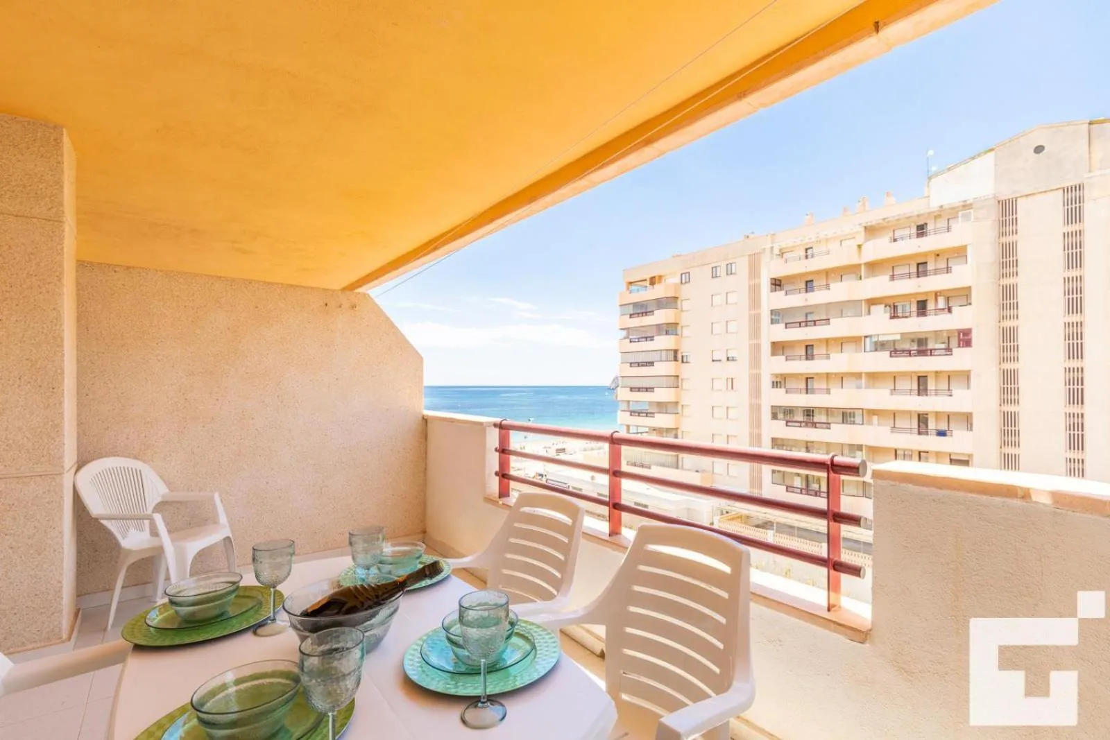 Balcony/Terrace in Apartamento Topacio III 24A - Grupo Turis