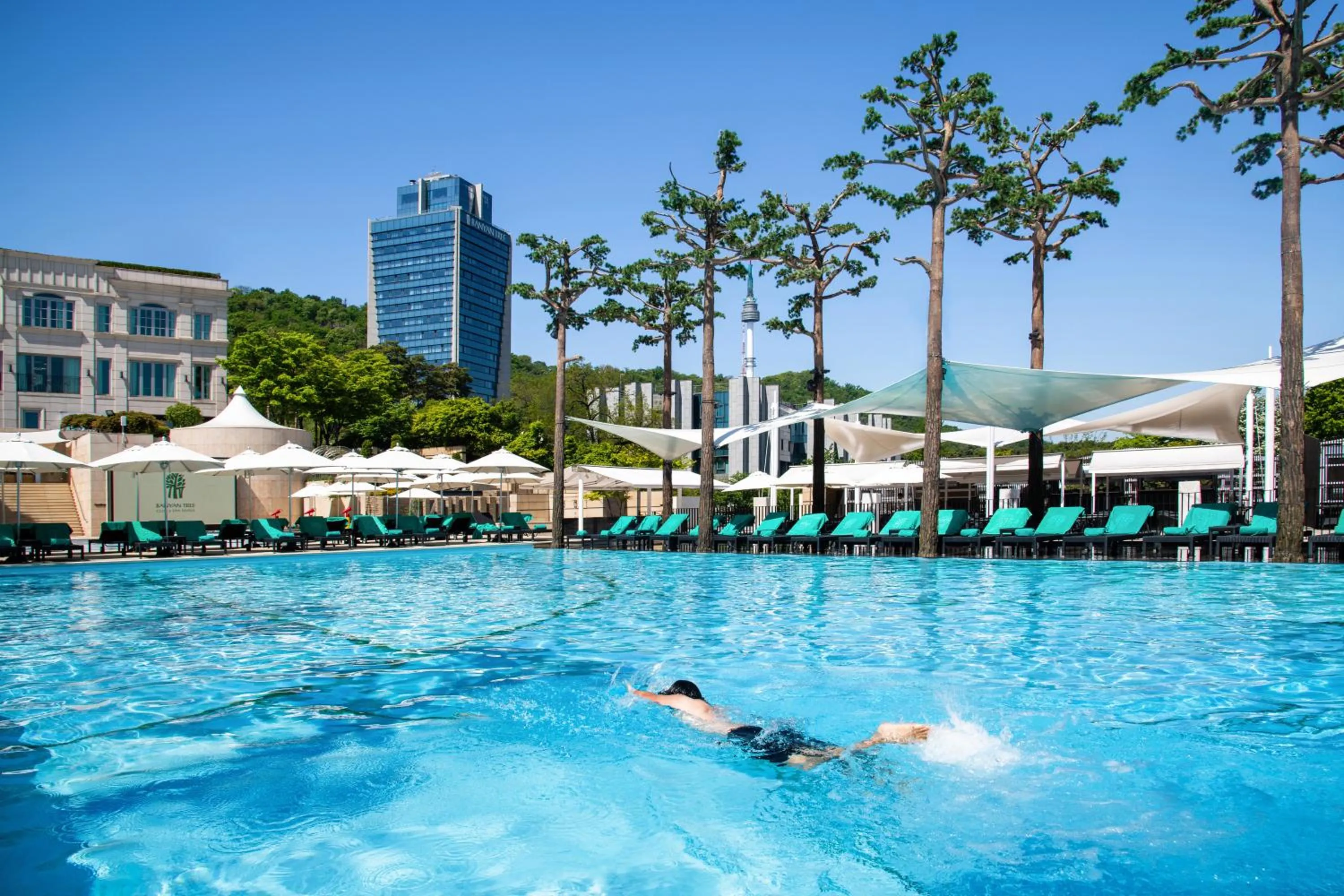 Swimming pool in Banyan Tree Club & Spa Seoul