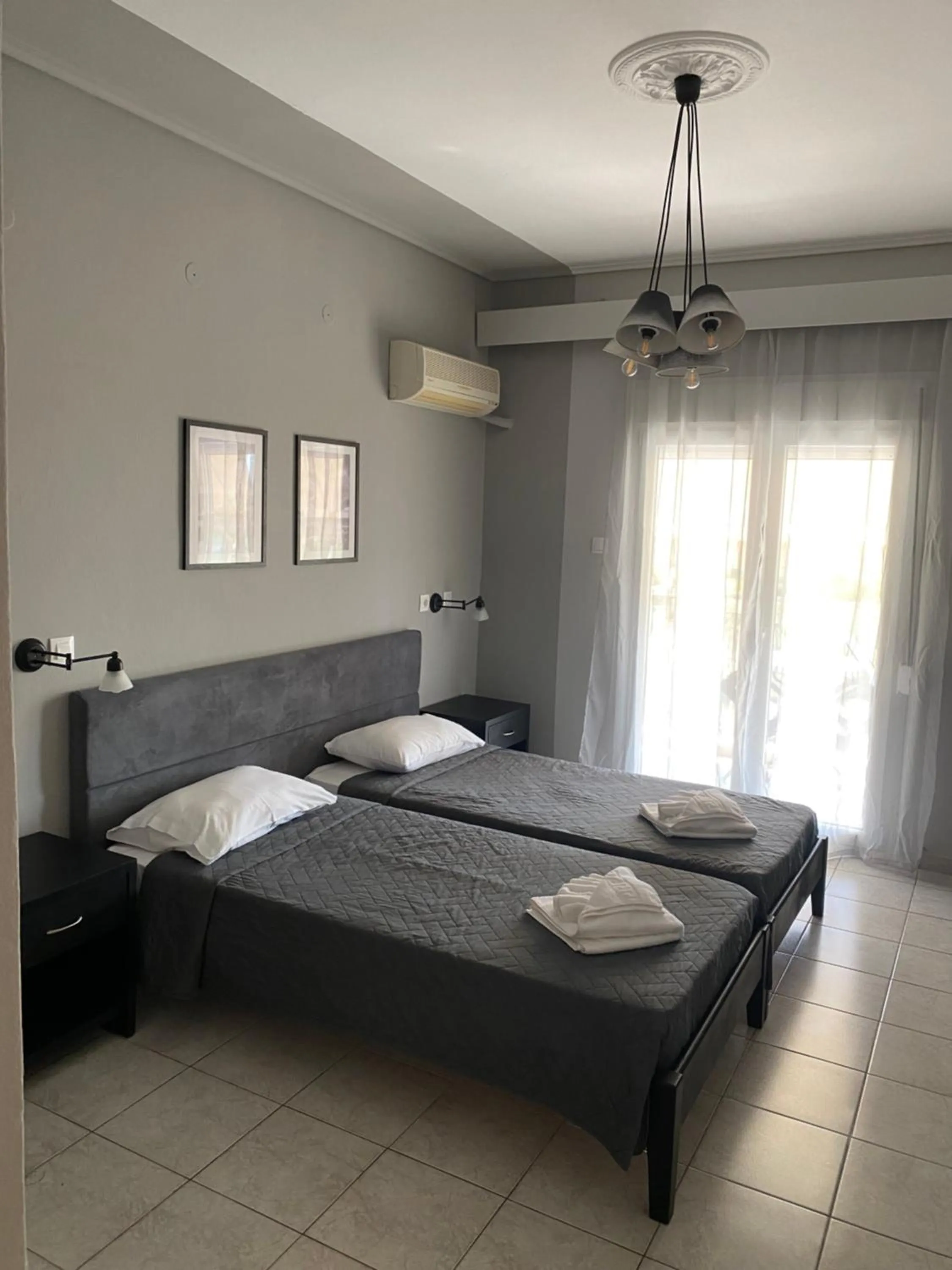 Bed in Hotel Kalloni