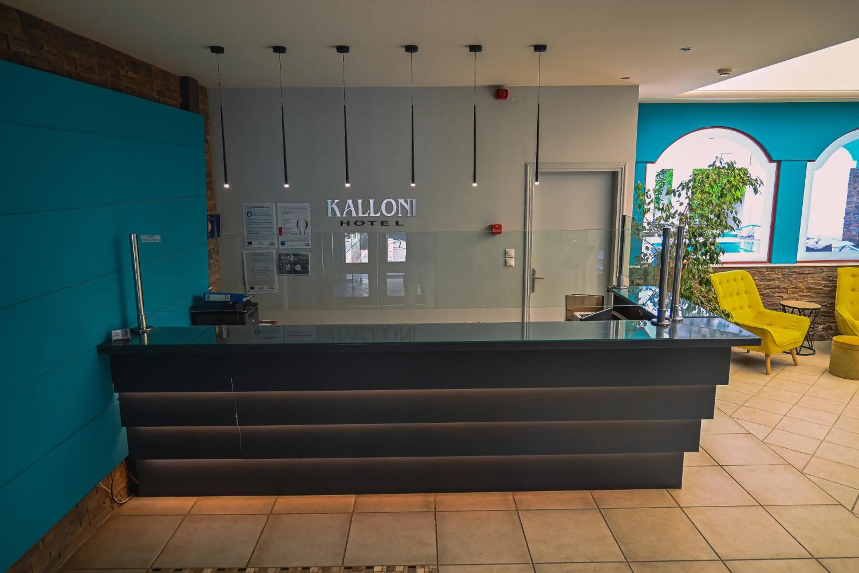 Lobby or reception in Hotel Kalloni