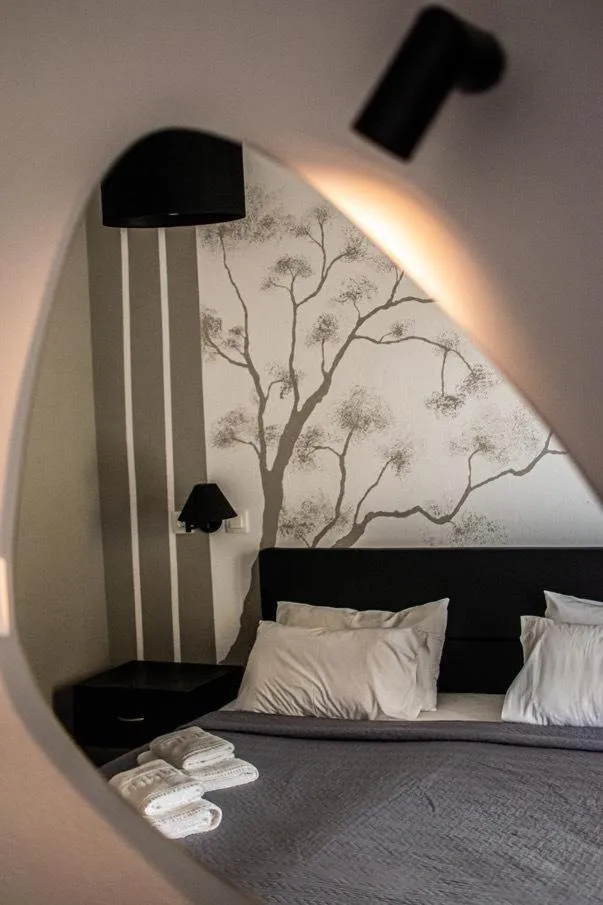 Bed in Hotel Kalloni