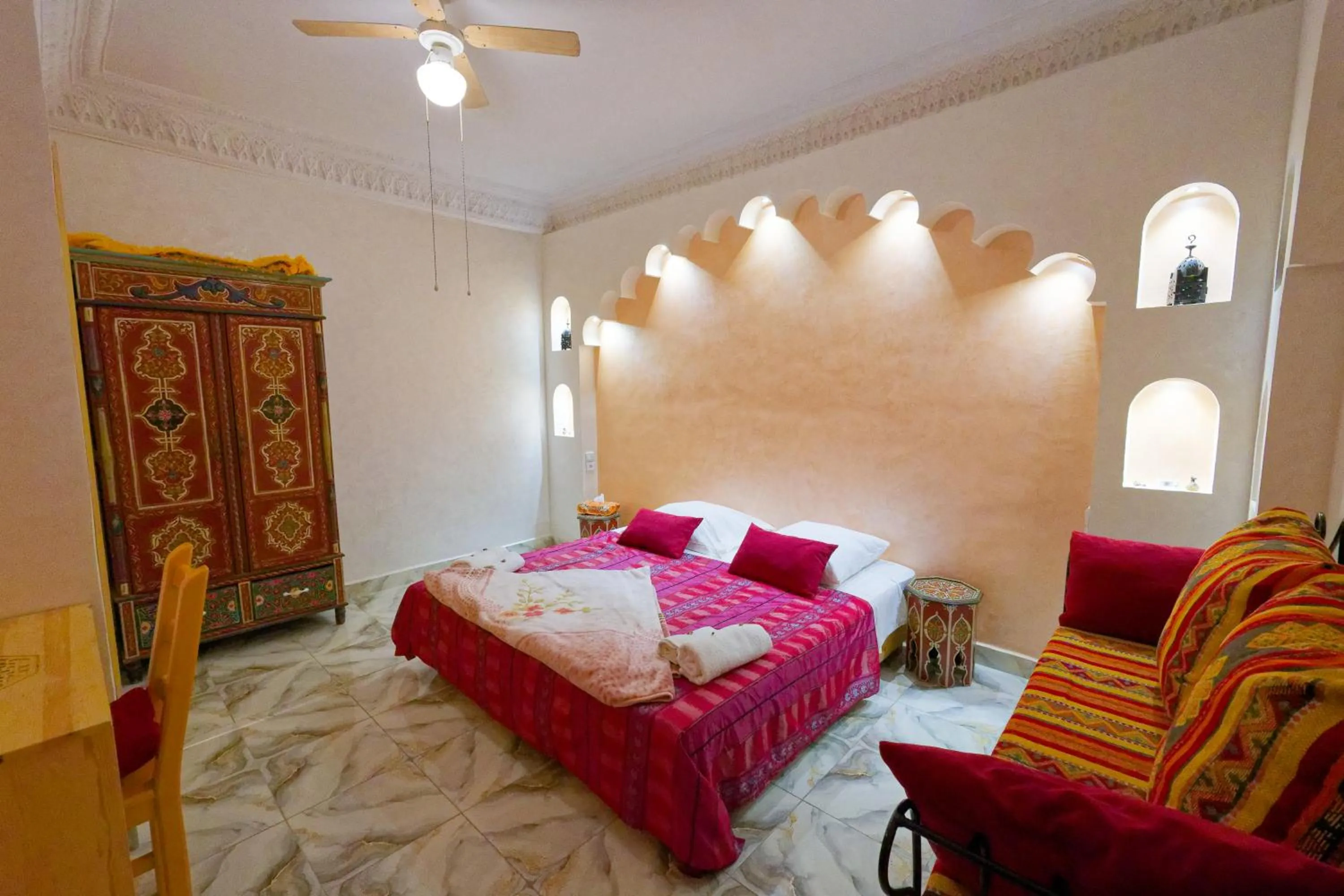 Bed in Riad Les Chtis D'Agadir