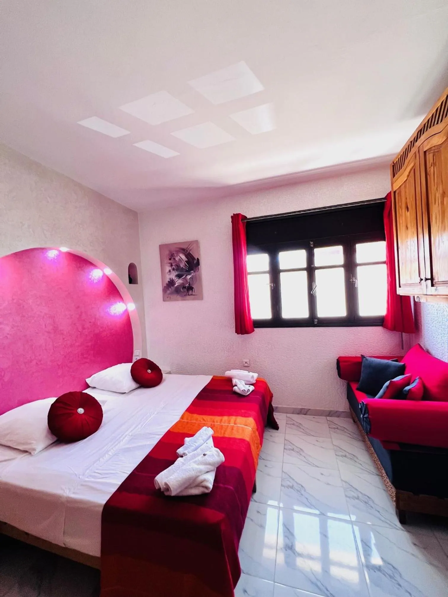 Bed in Riad Les Chtis D'Agadir