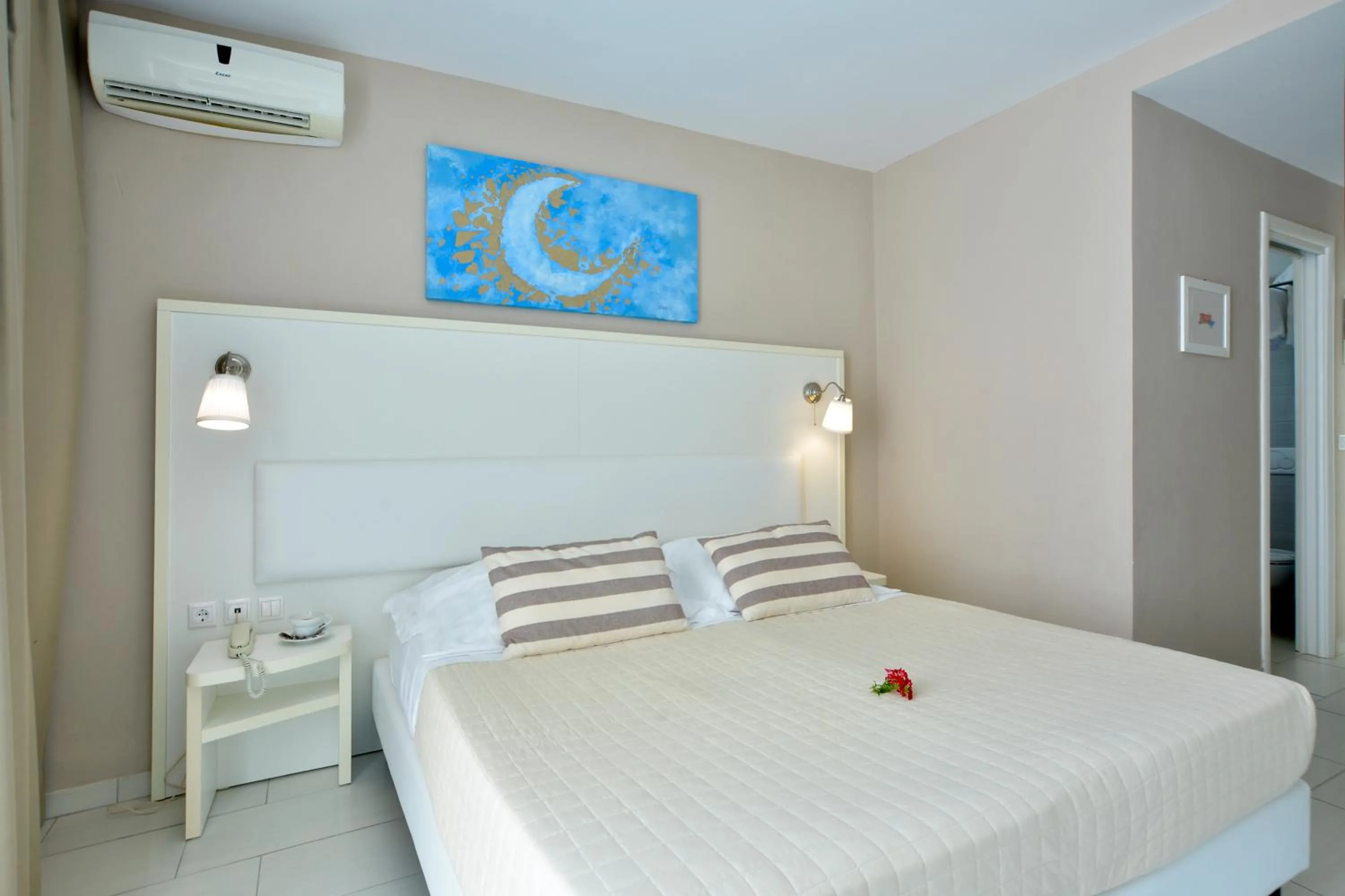Bed in Sidari Beach Hotel