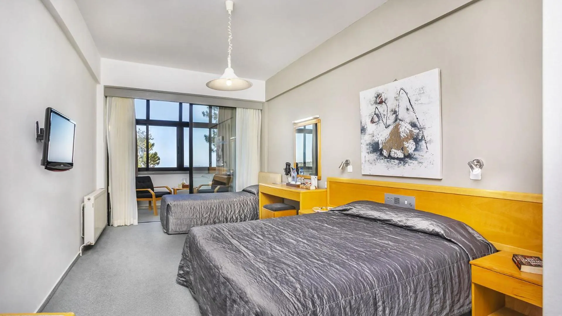 Bed in Troodos Hotel & Spa