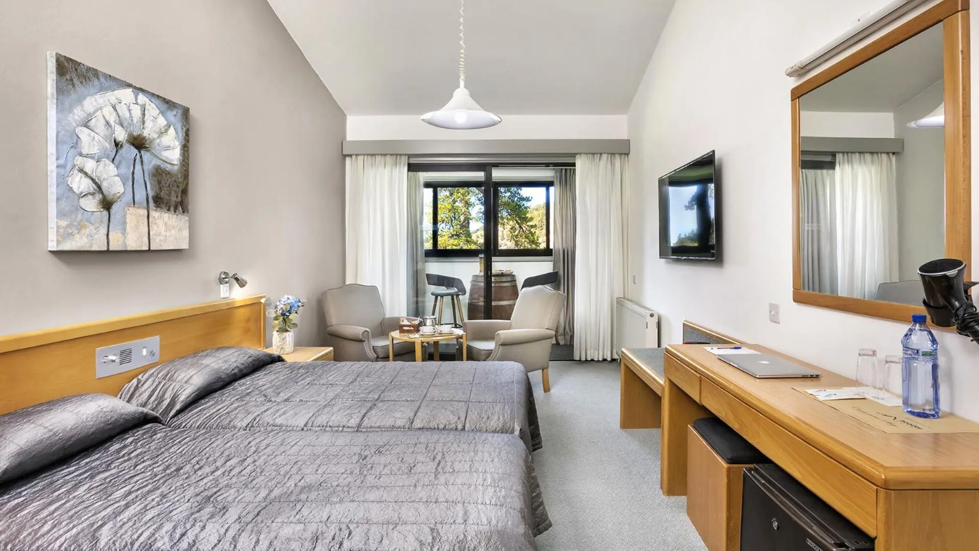 Bed in Troodos Hotel & Spa