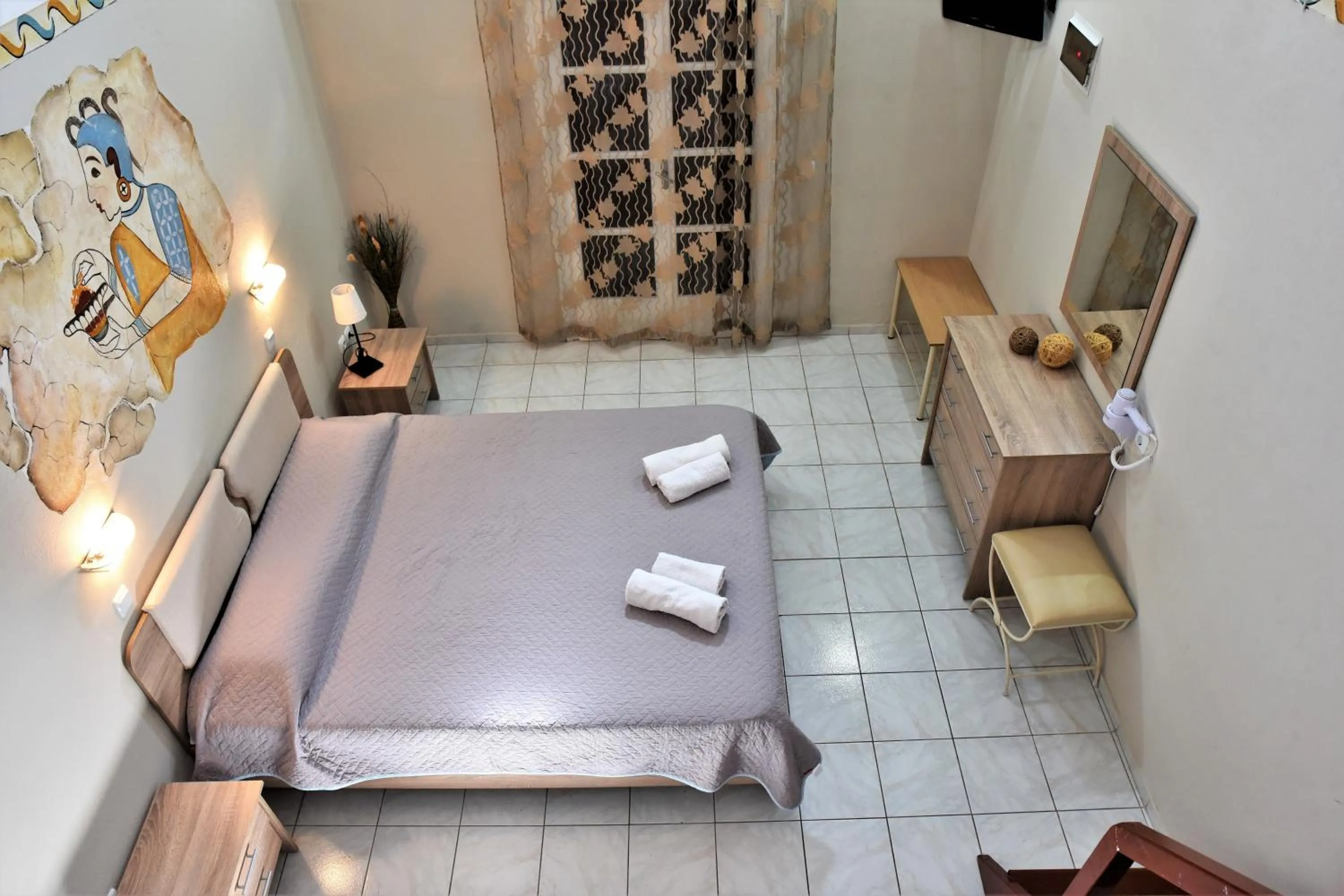 Bed in Kafouros Hotel