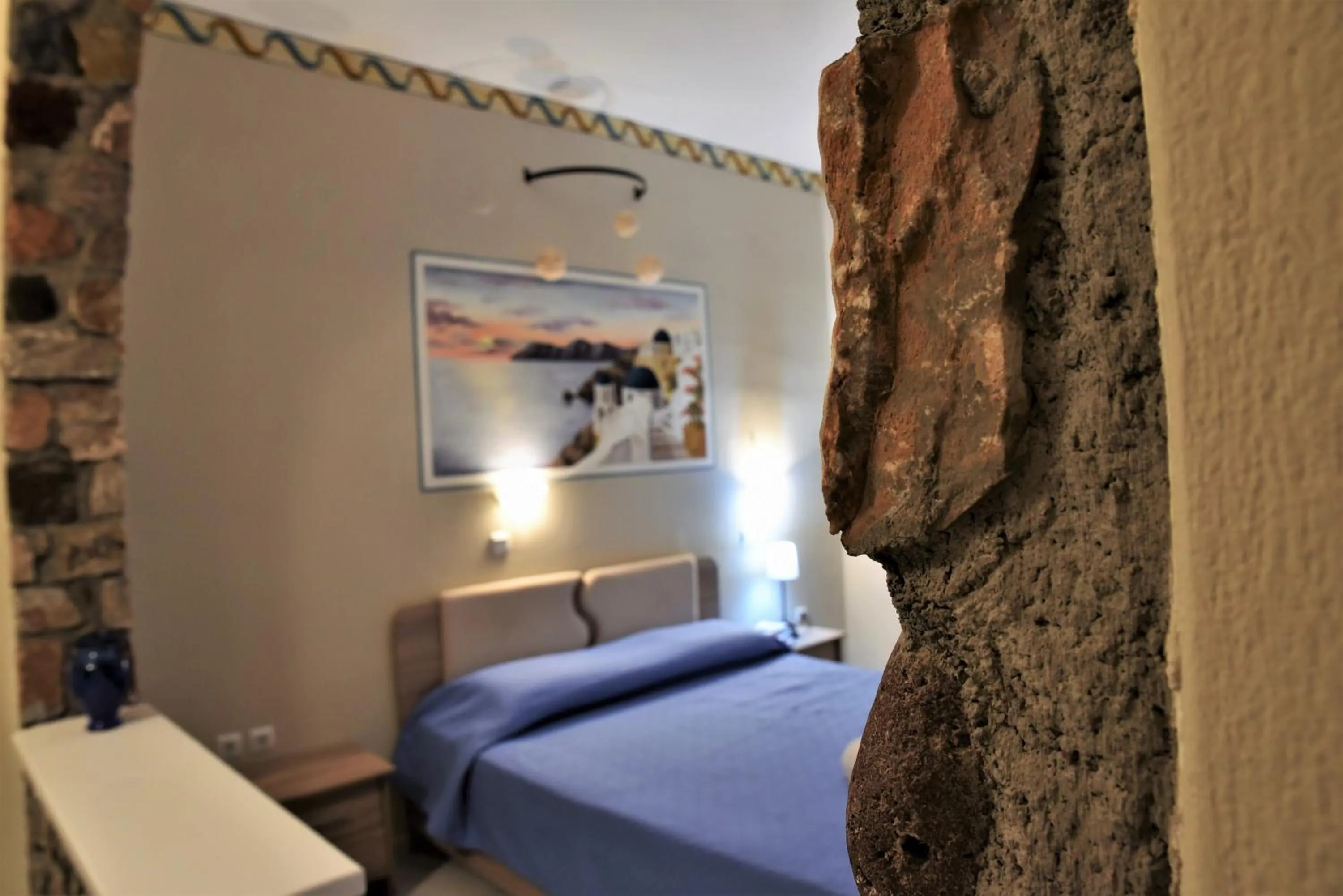 Bed in Kafouros Hotel