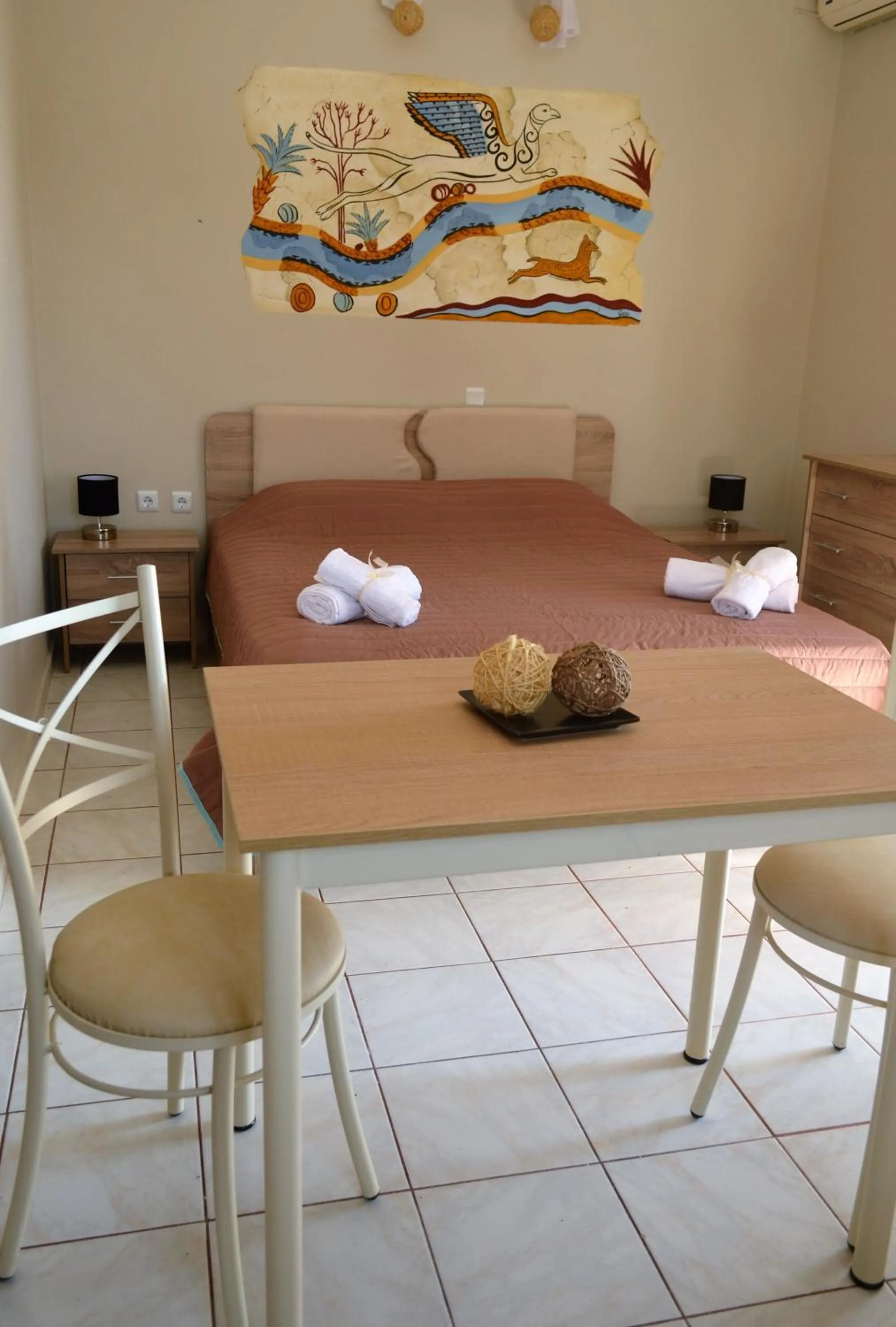 Bed in Kafouros Hotel