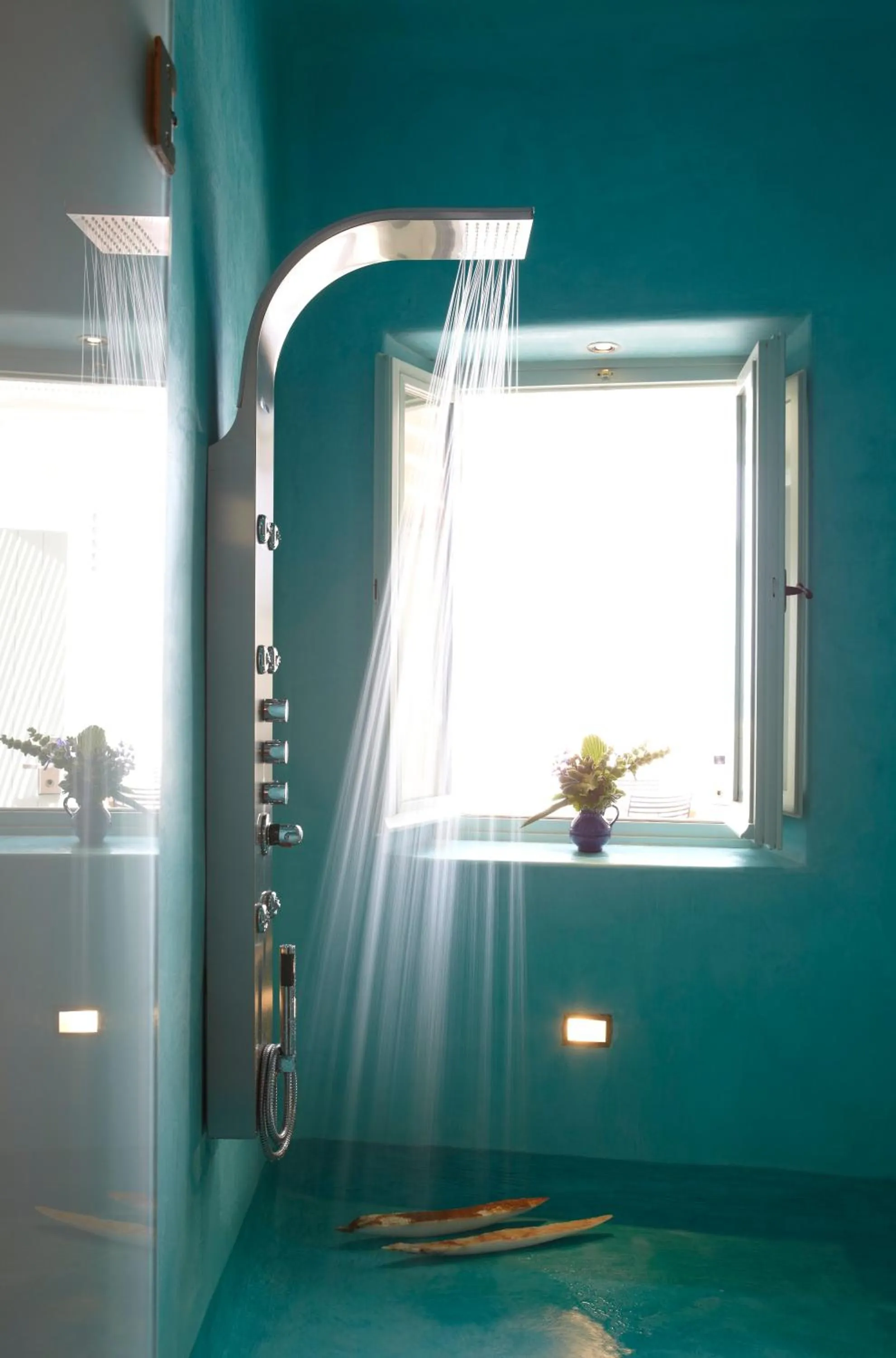 Shower in Voreina Gallery Suites