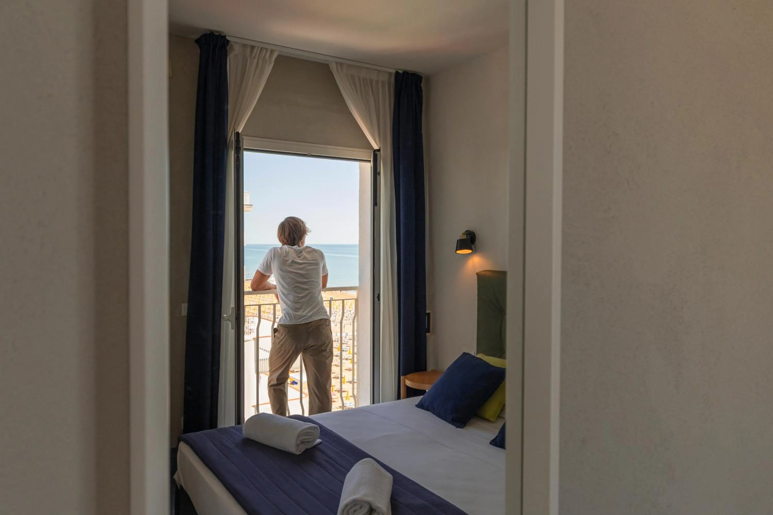 Bed in Hotel Concordia