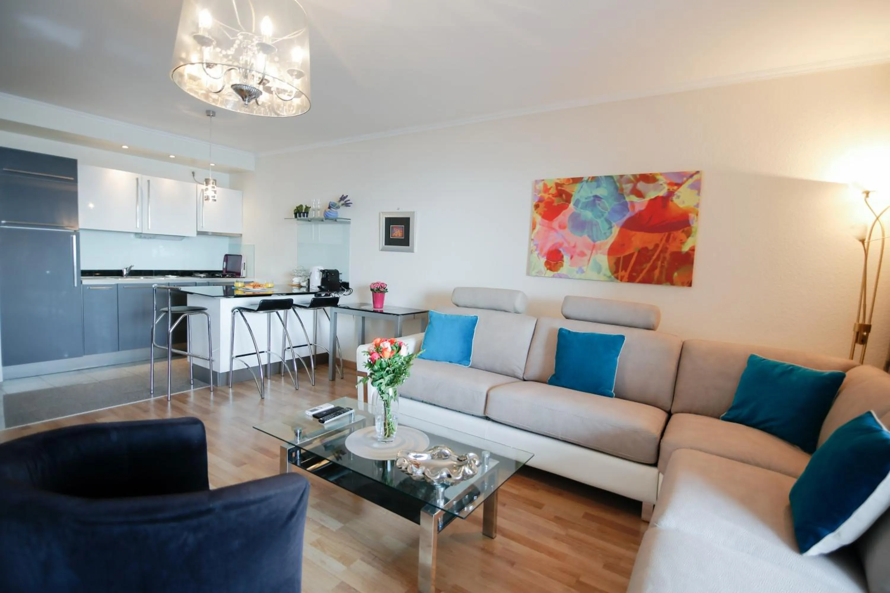 Seating area in Sea view luxury apartment