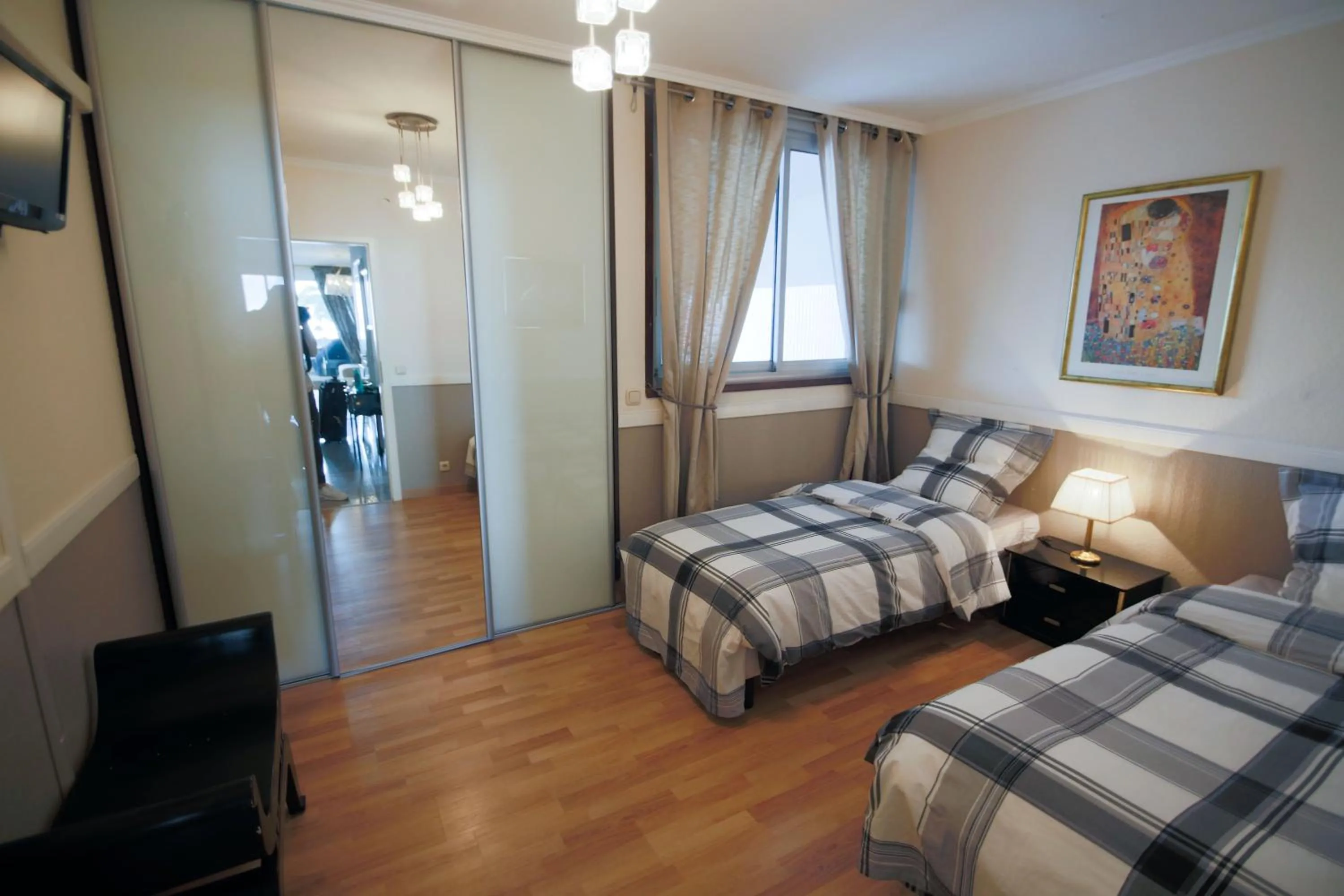 Bedroom, Bed in Sea view luxury apartment