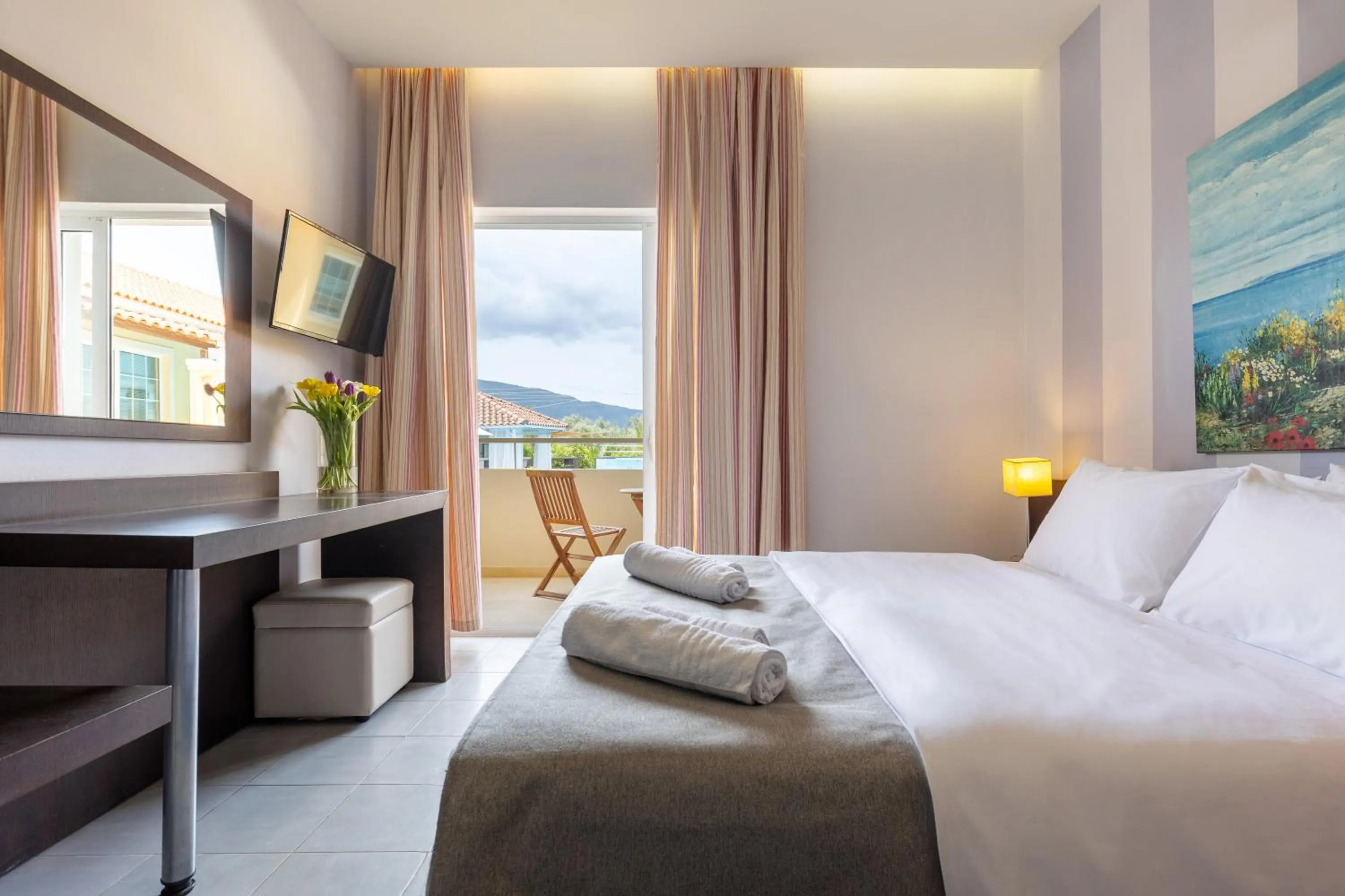 Bed in Agrilia Hotel Adults Only