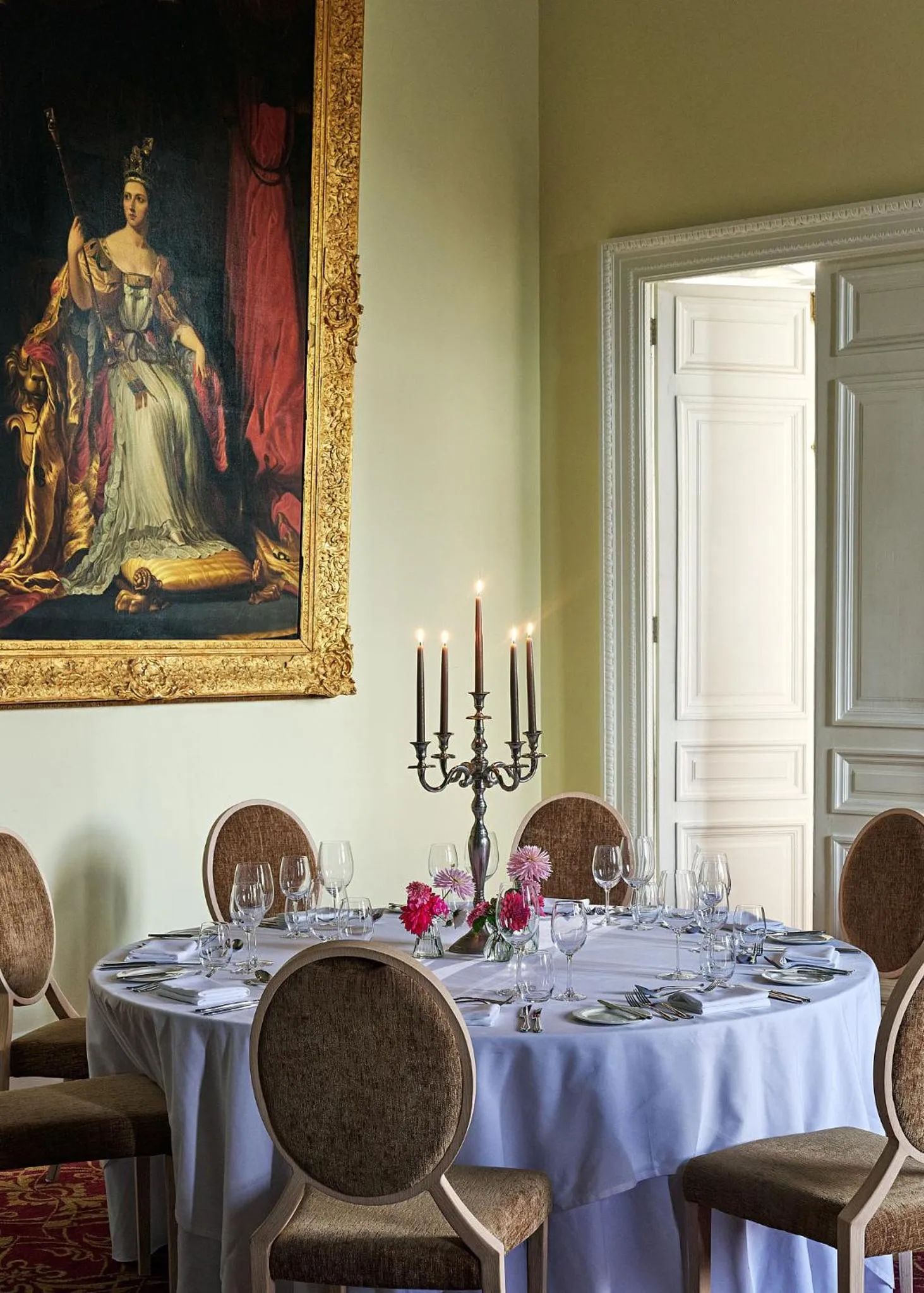 Dining area in Fawsley Hall Hotel