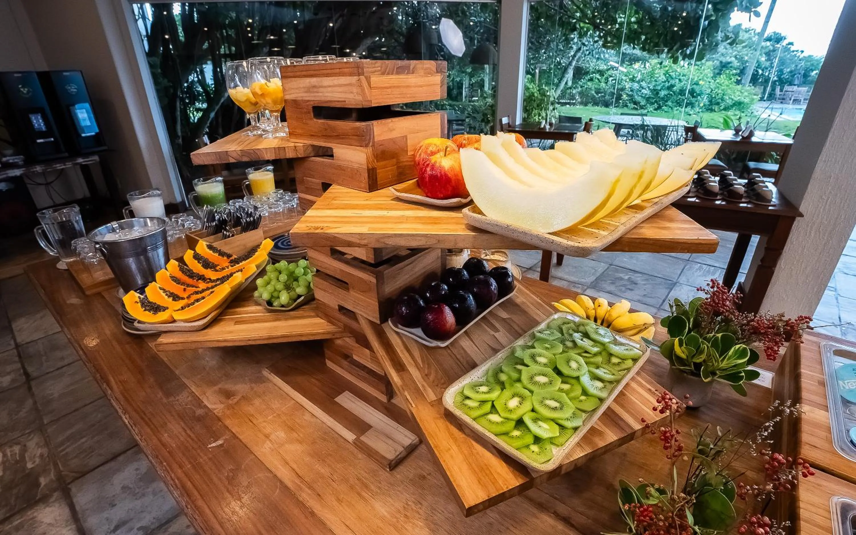 Buffet breakfast in Hotel Pontal de Ubu