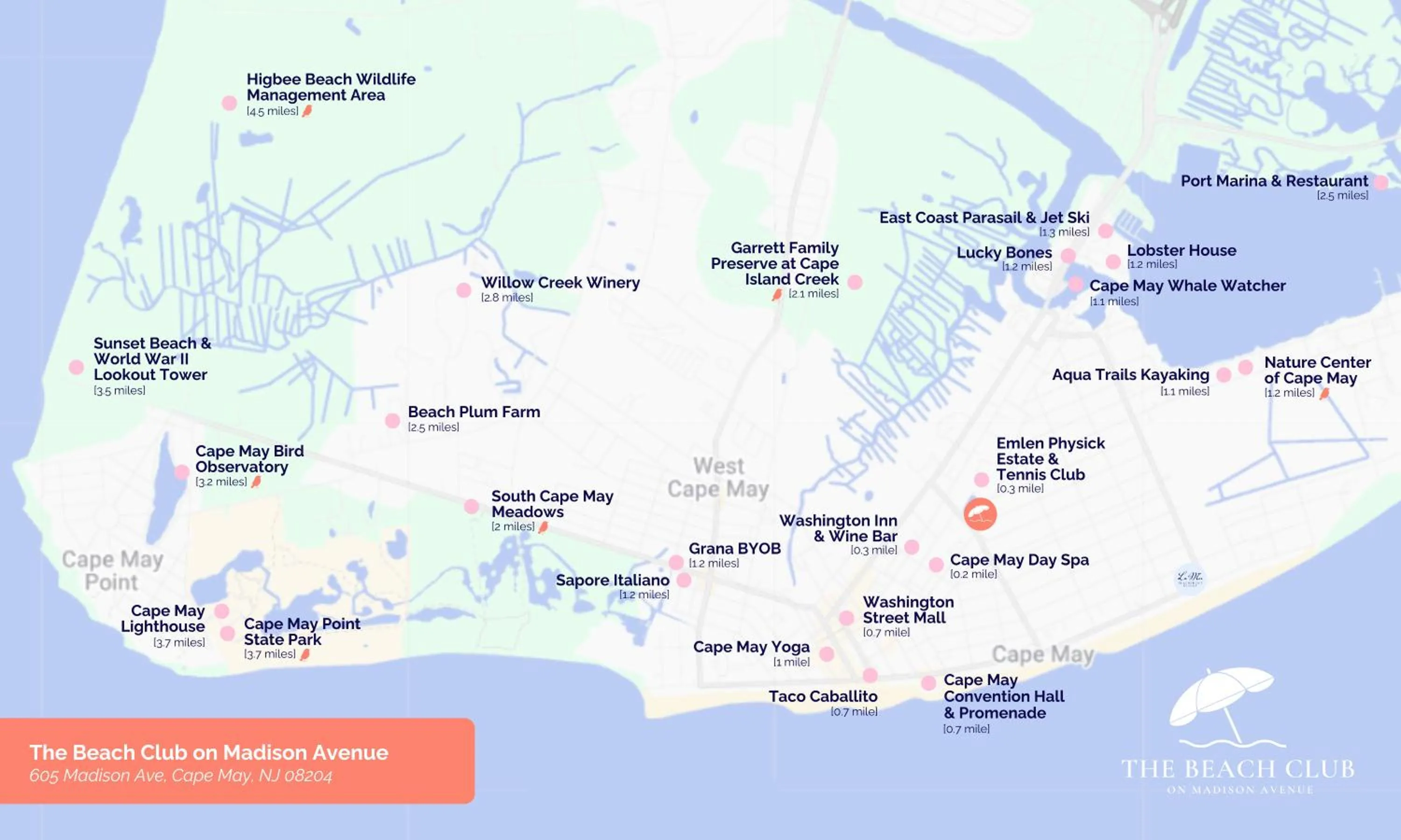 Area and facilities in The Beach Club on Madison Avenue