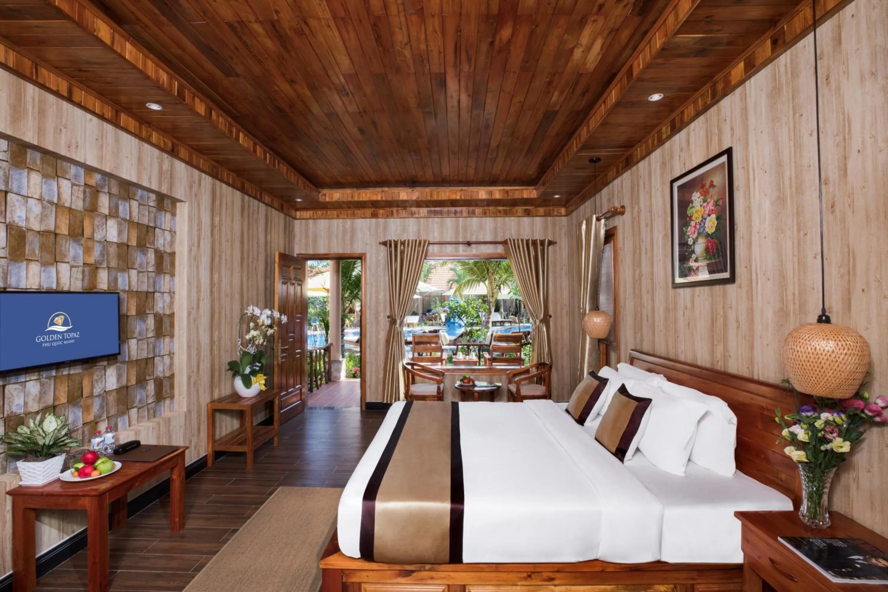 Bedroom, Bed in Golden Topaz Phu Quoc Resort