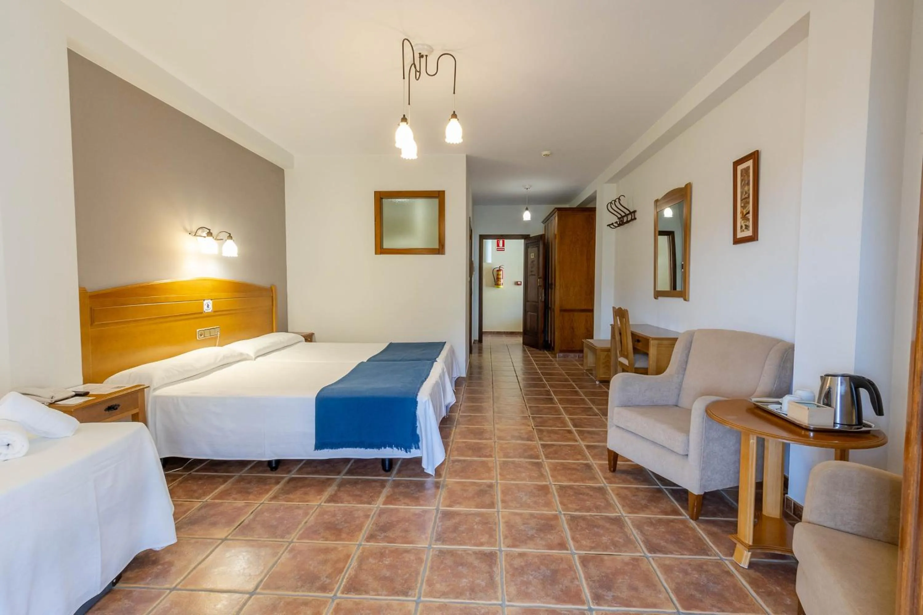 Bed in Hotel La Fragua II