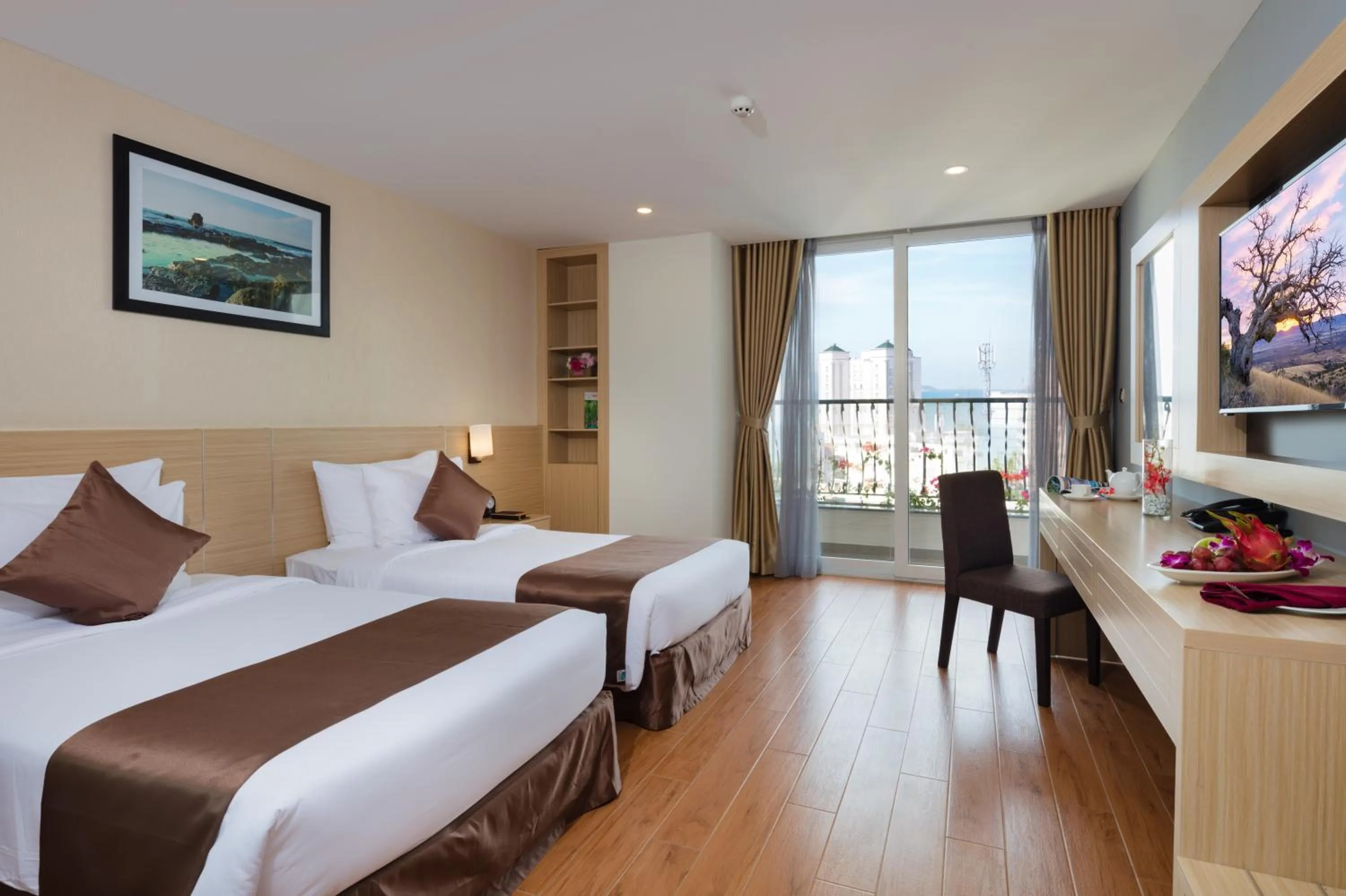 Bed in Sao Viet Nha Trang Hotel