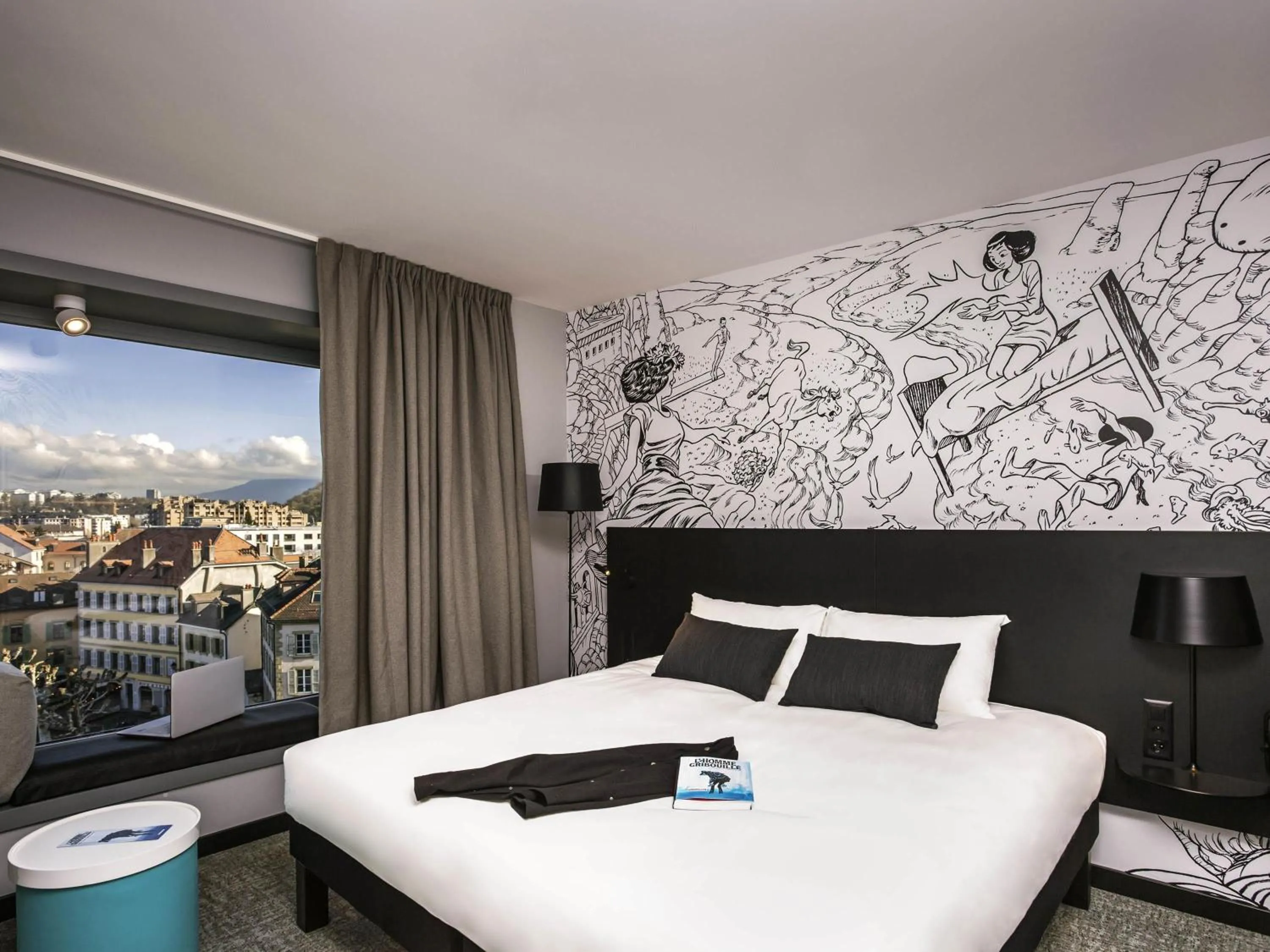 Bedroom, Bed in ibis Styles Genève Carouge