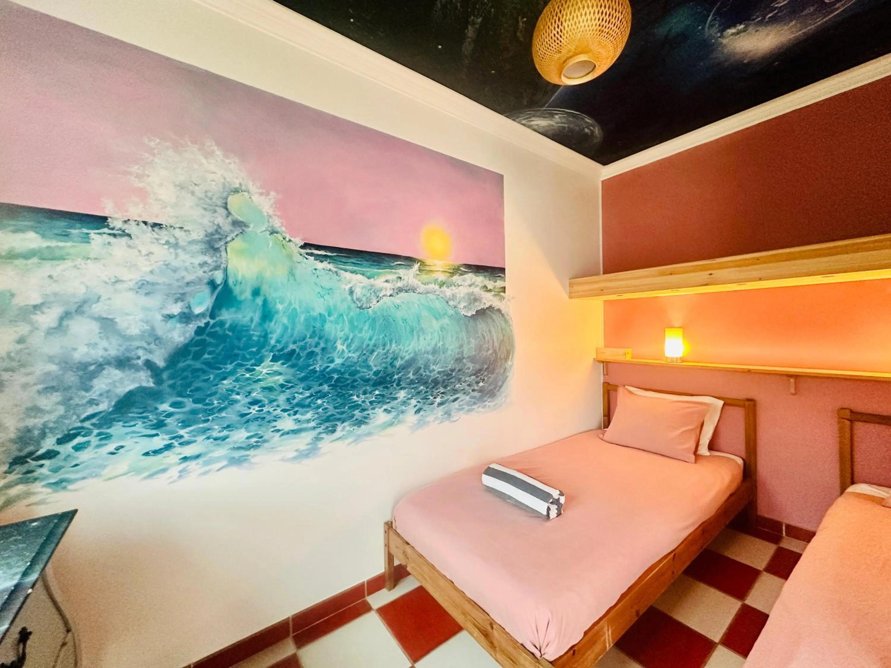 Bed in Captain's Log House