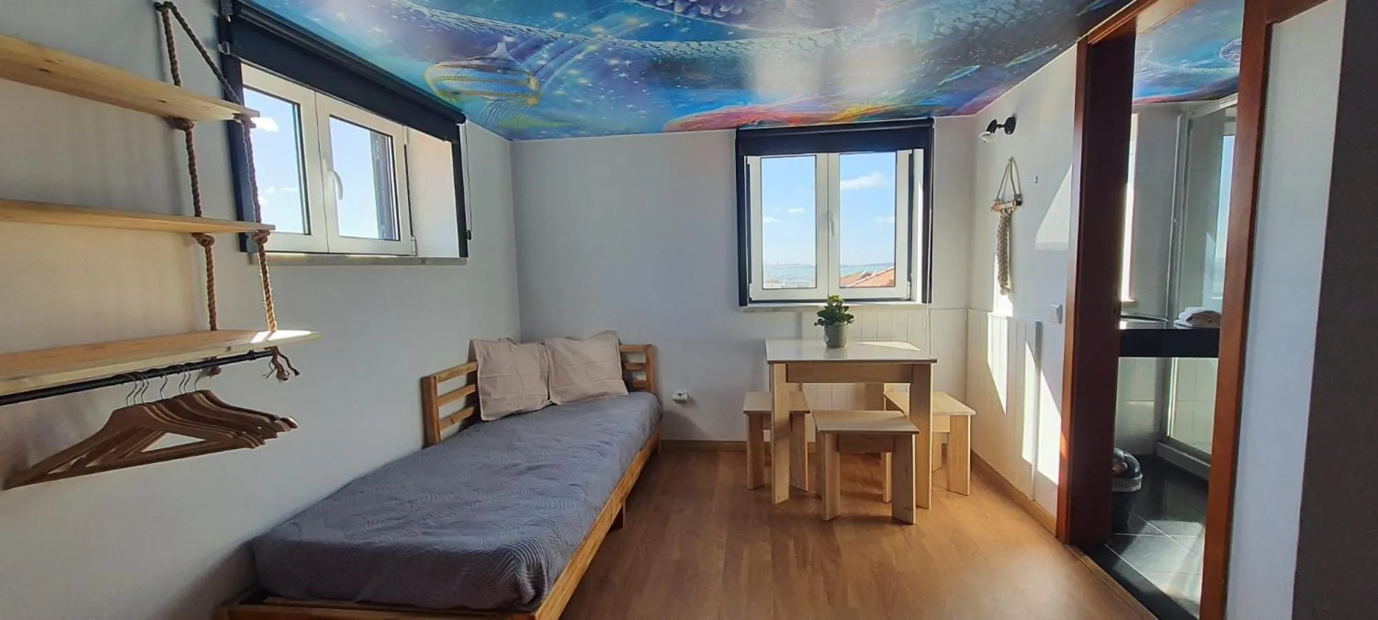 Bed in Captain's Log House