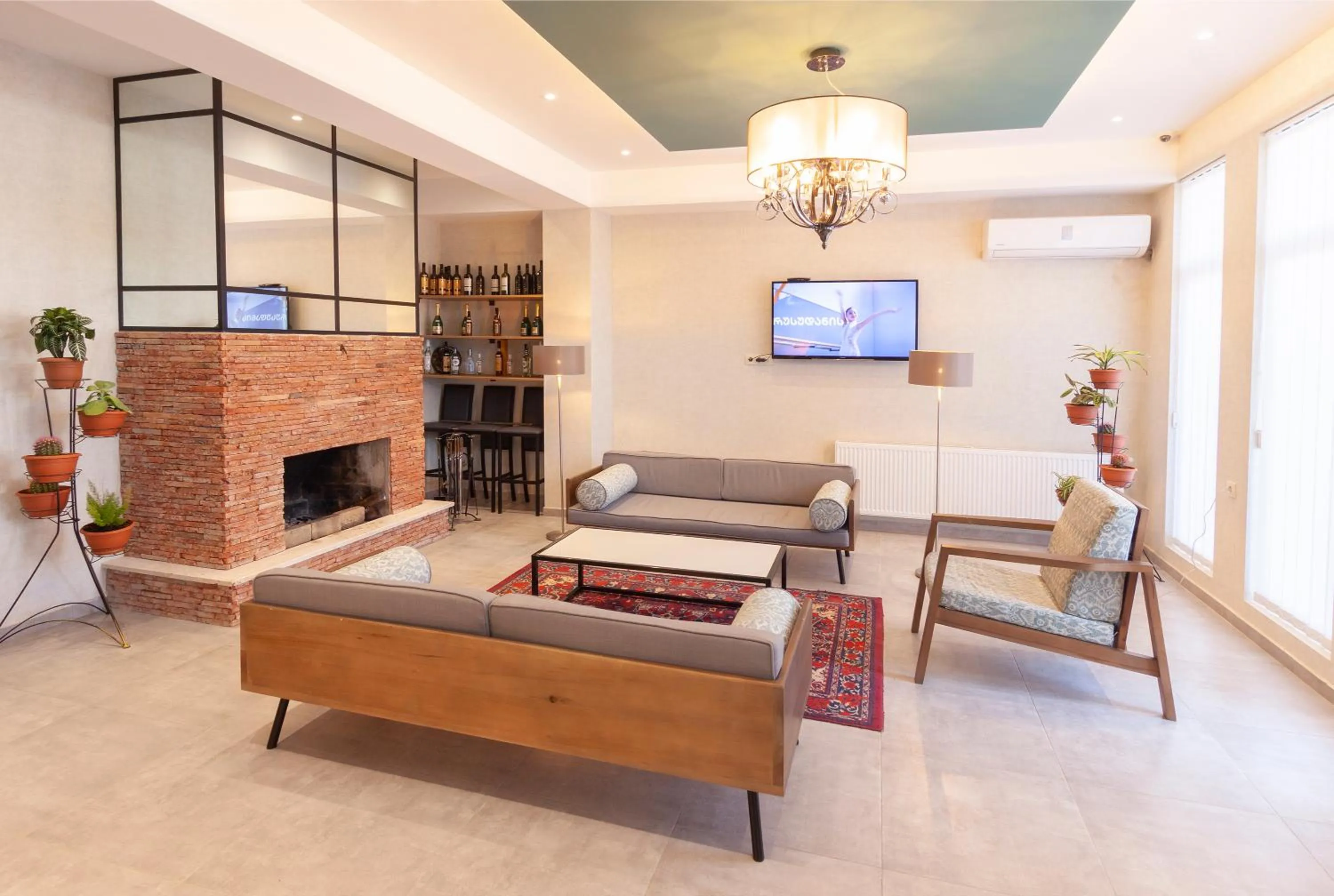 Lobby or reception in Hotel Amser