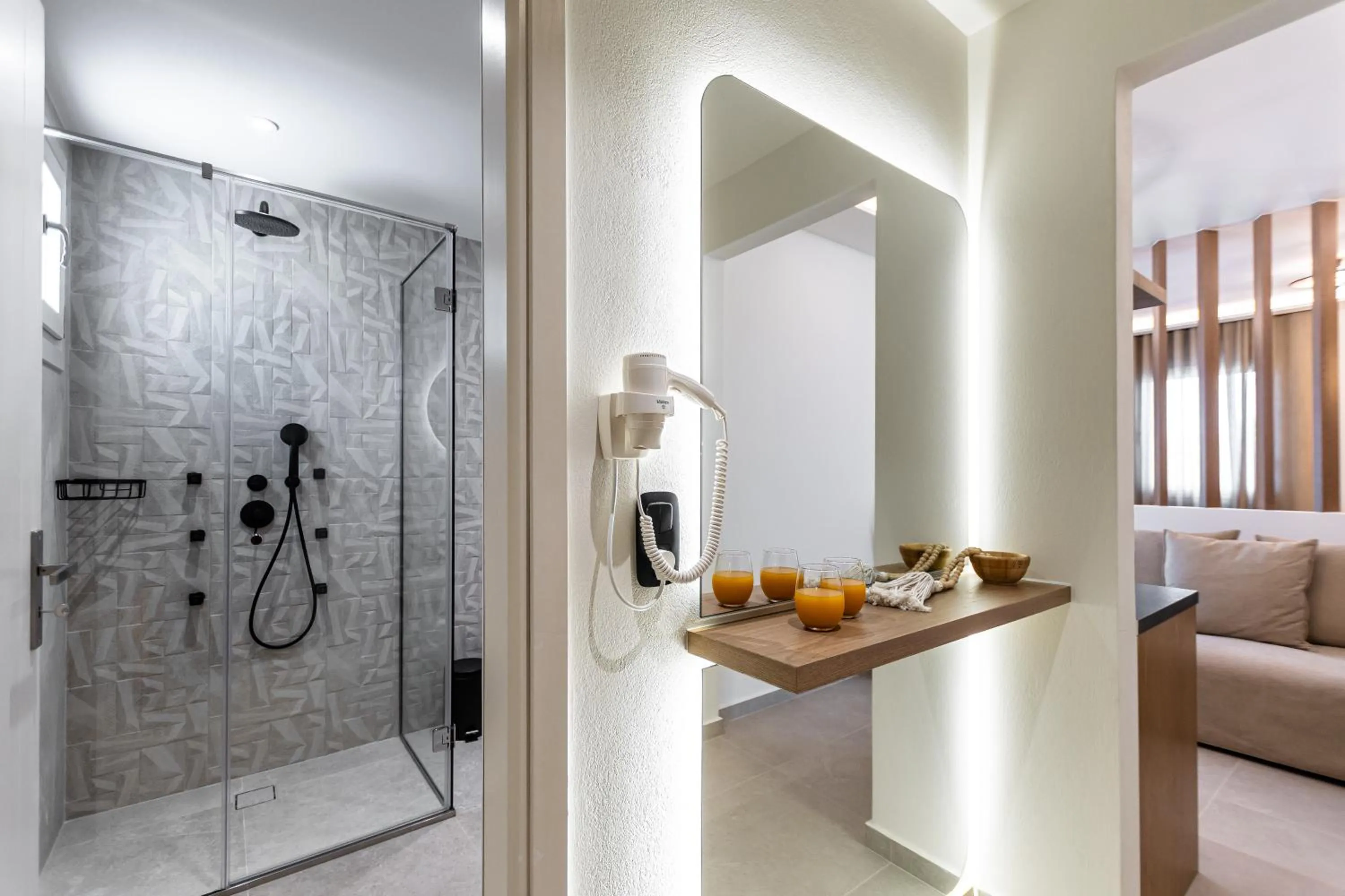 Shower in Perla Hotel