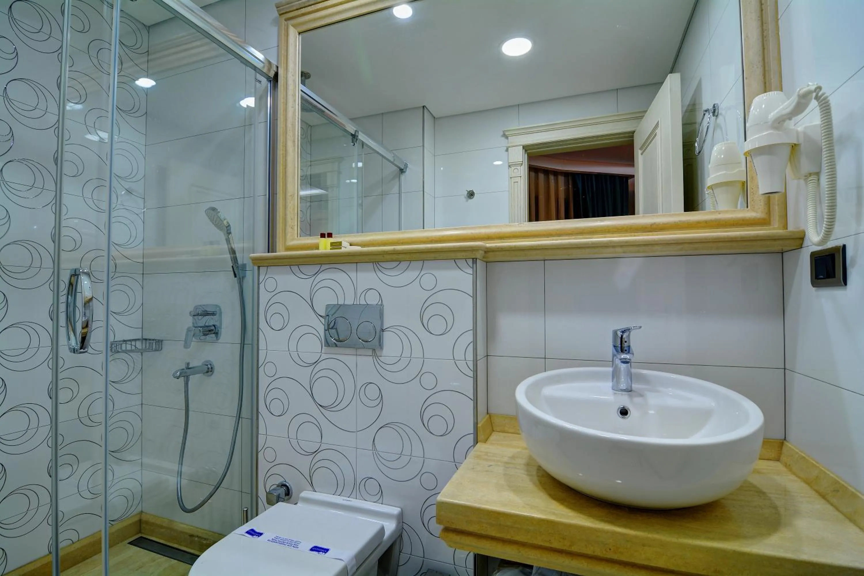 Toilet in Novelty Hotel