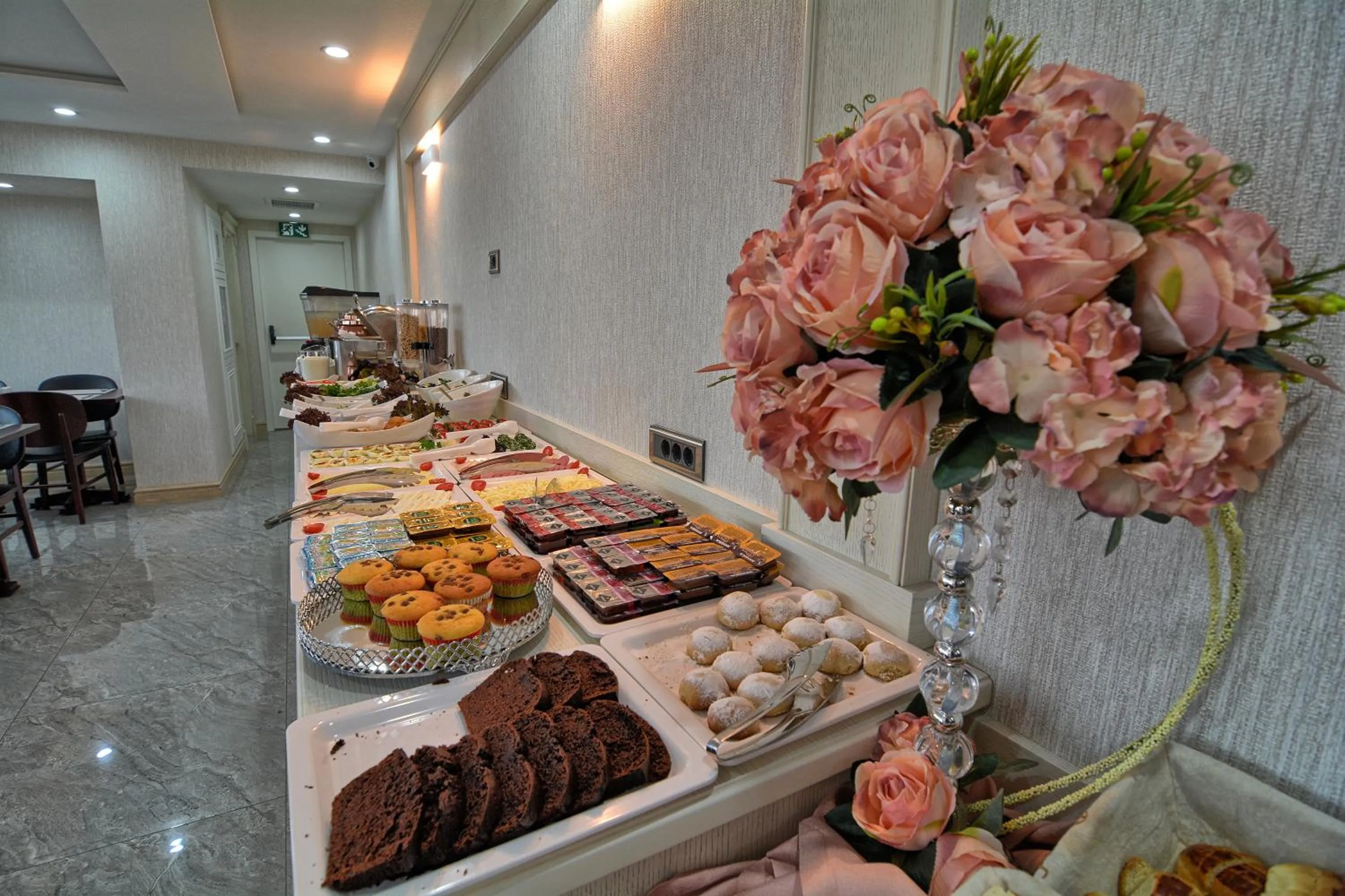 Buffet breakfast in Novelty Hotel