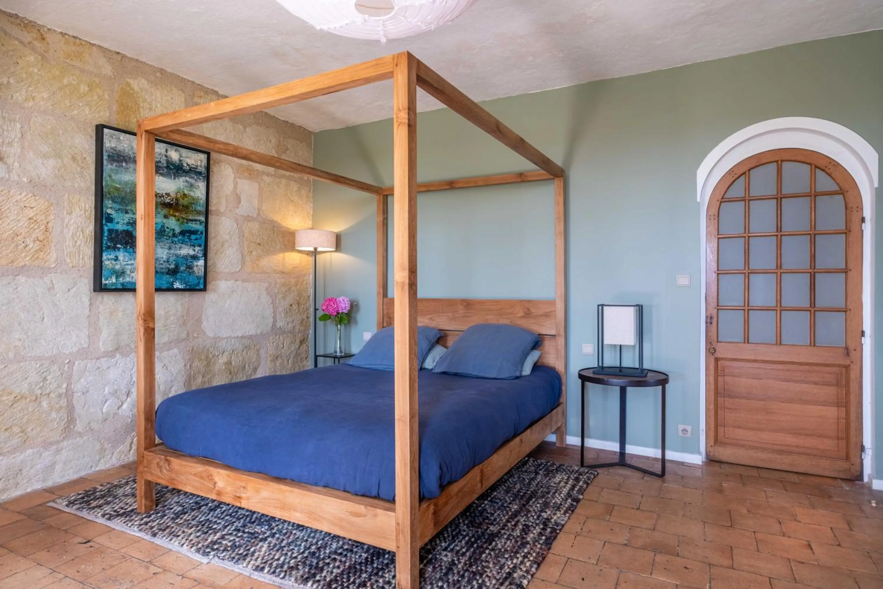 Bed in Château de Nazelles Amboise