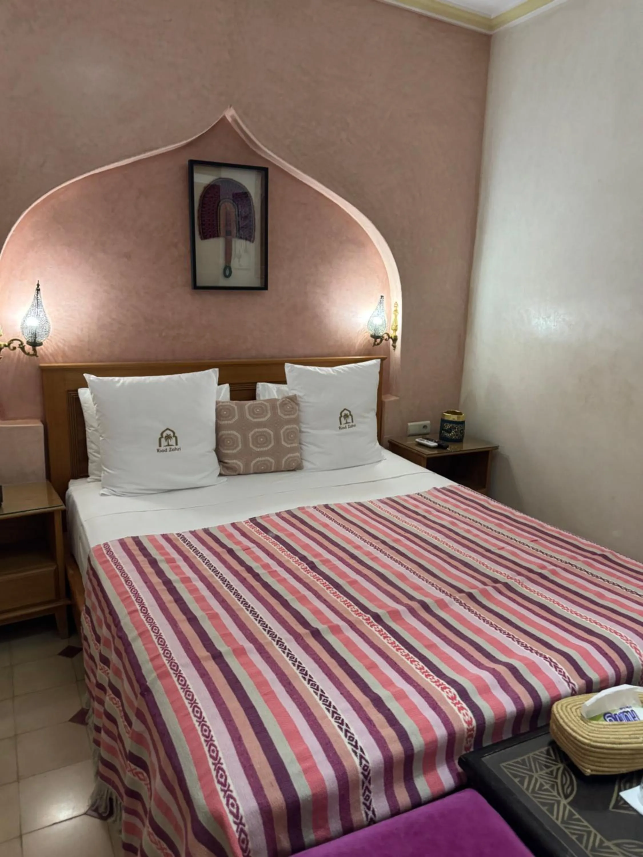 Bed in Riad Zahri