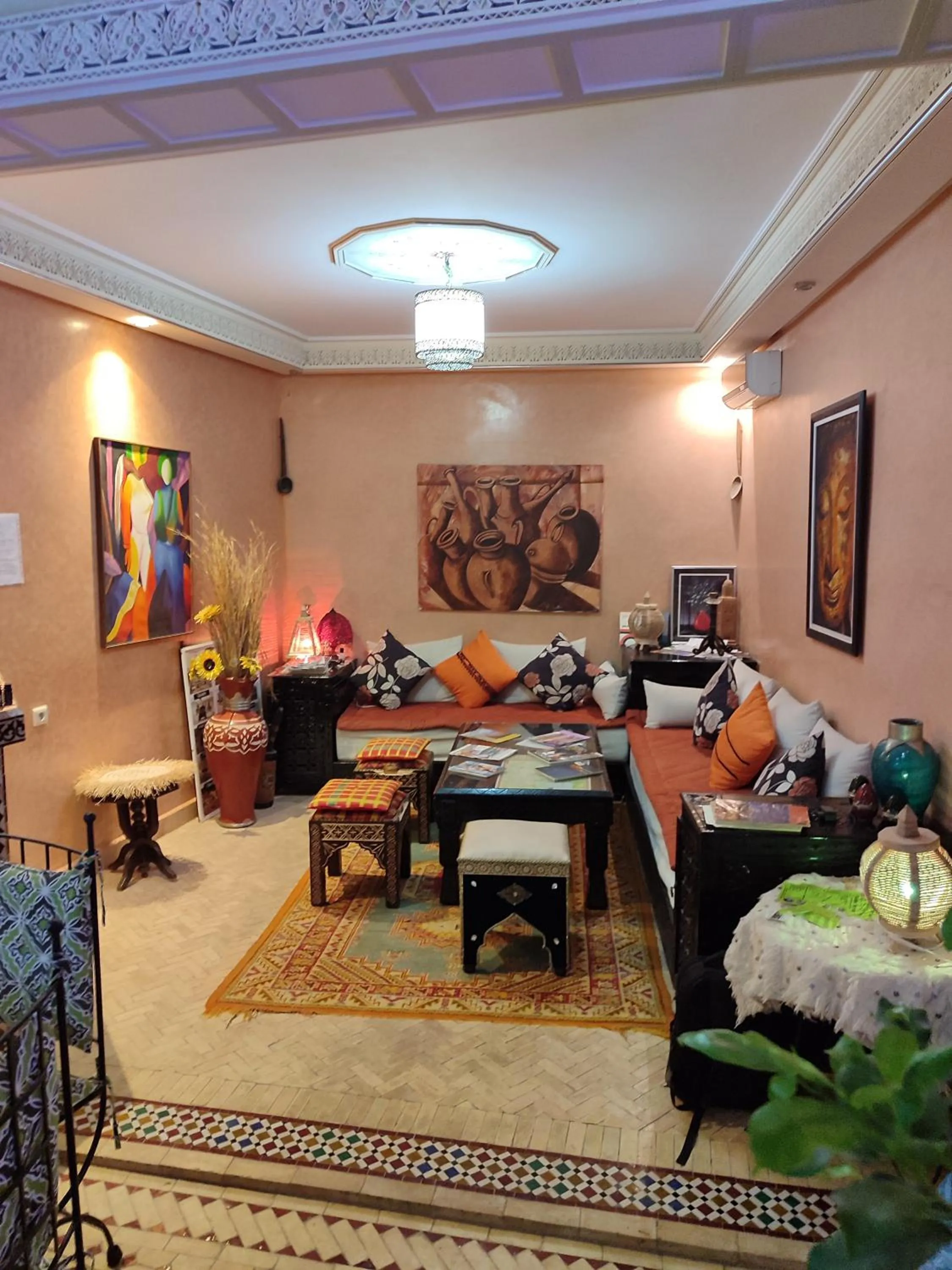 Seating area in Riad Zahri