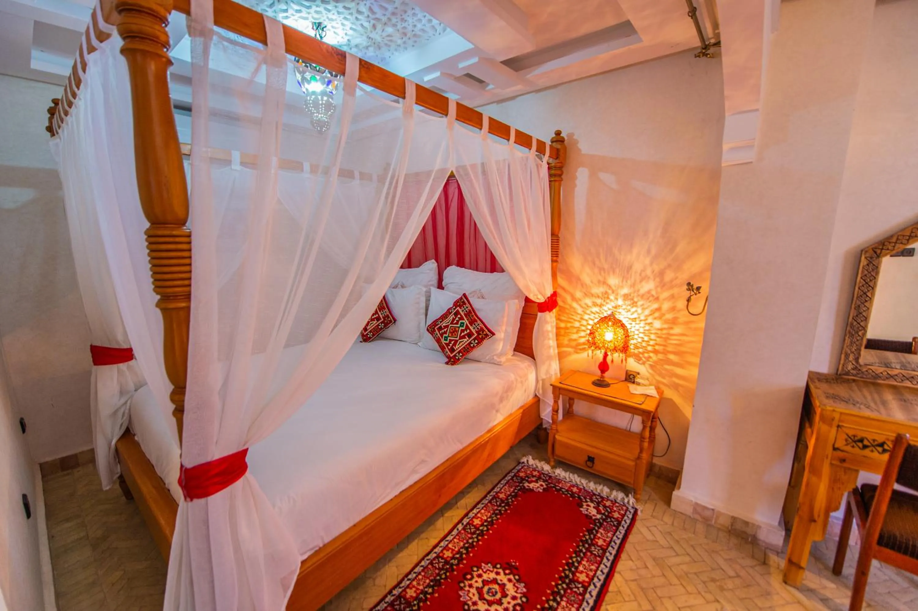 Bed in Riad Zahri