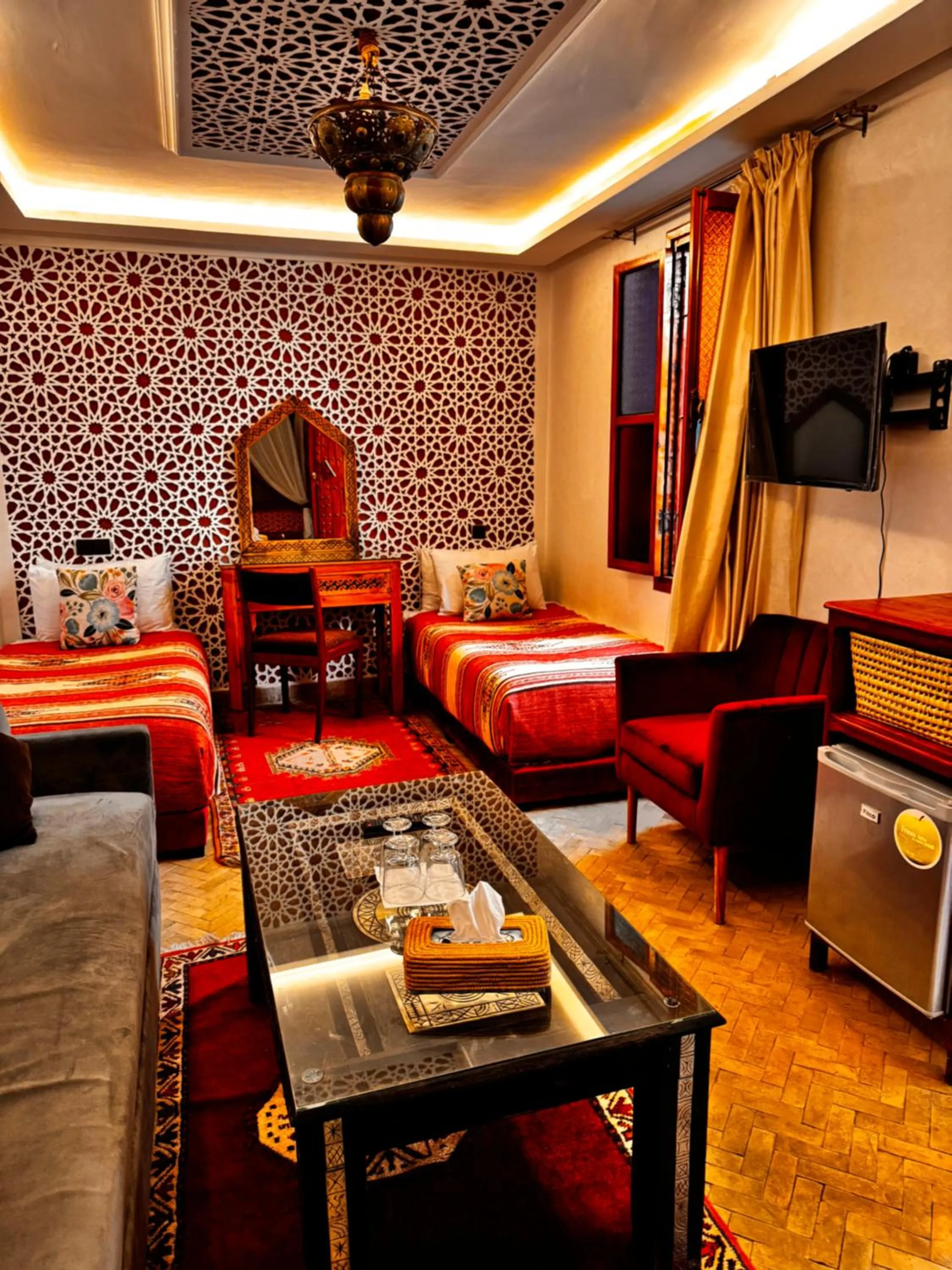 Bed in Riad Zahri