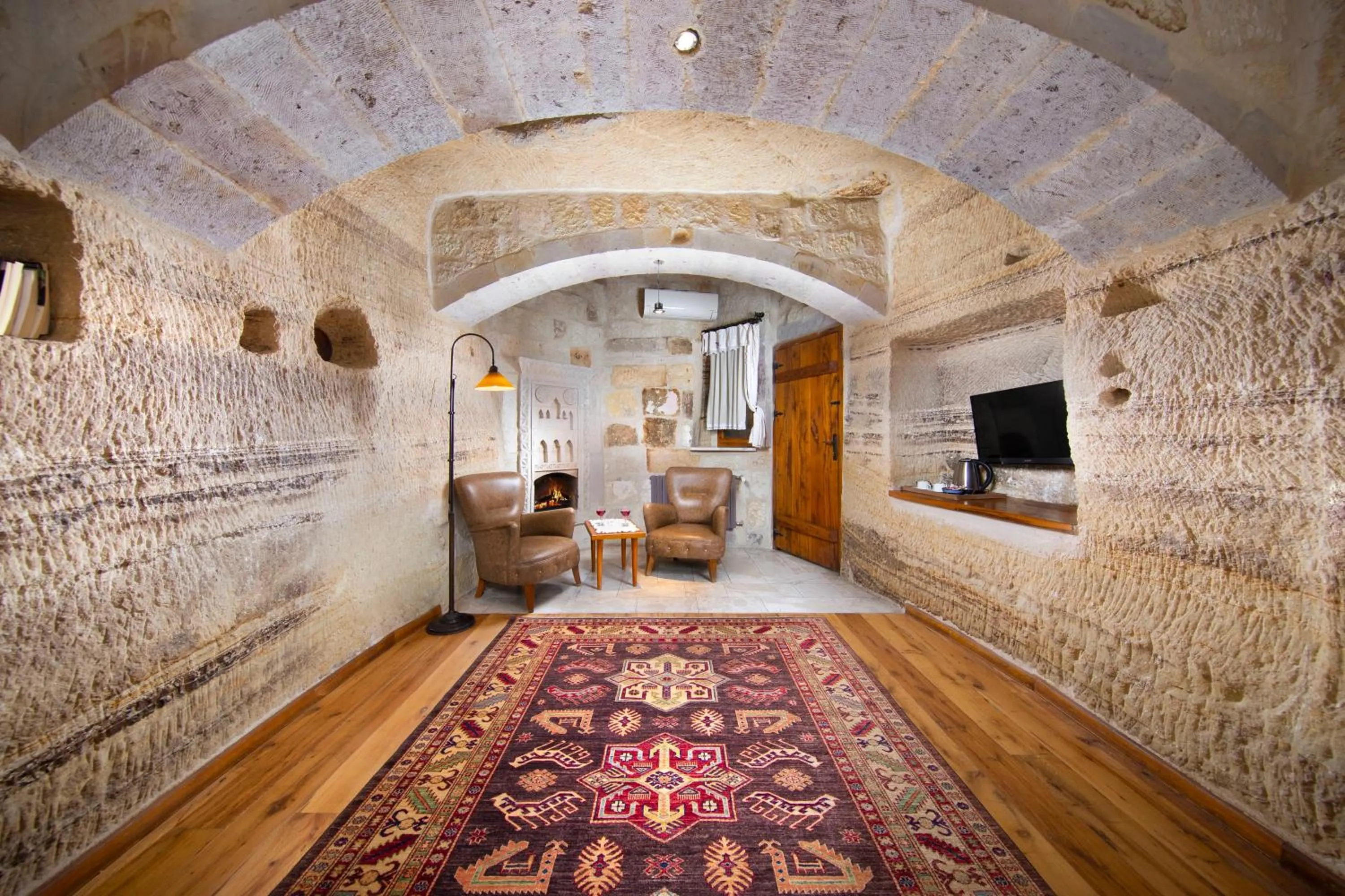 Seating area in Terra Cave